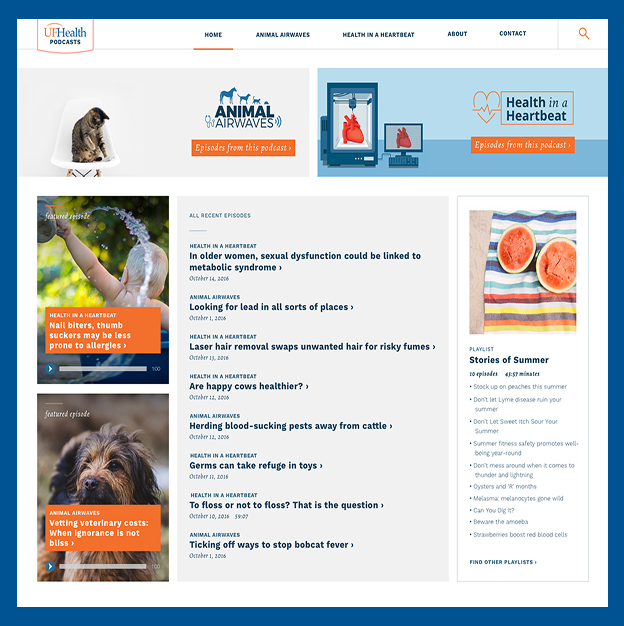 UF Health Podcasts site