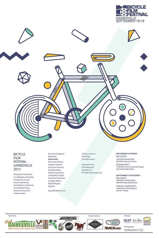 Bicycle Film Festival poster (via the event's Facebook page)