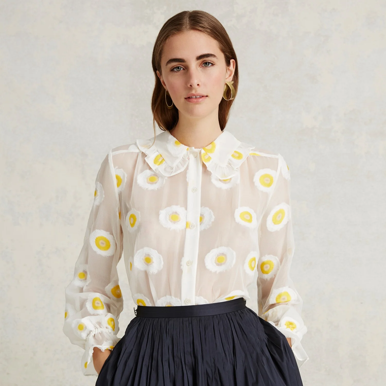 Ruffle Fil Coupe Shirt. (image via trade-mark.com )