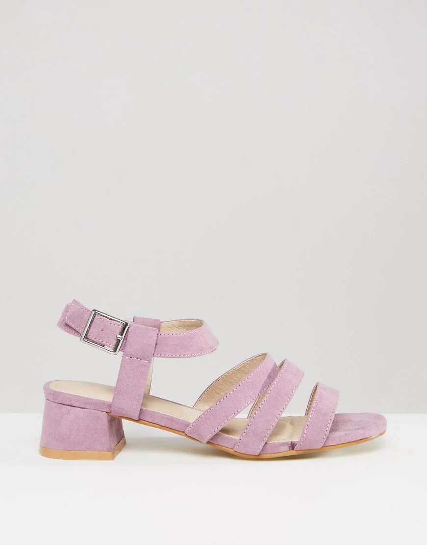Lower cost option : ASOS FORTRESS Flared Heel Sandals (via asos.com )