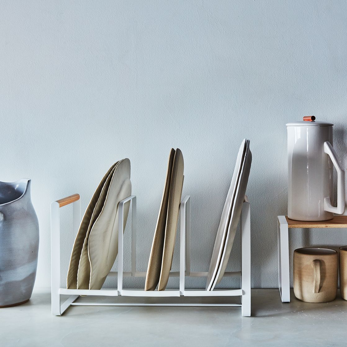 Steel & Wood Dish Organizer (via Food52 )