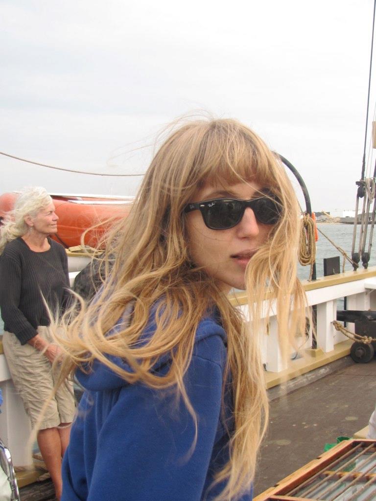 This picture is from 2011, when my hair was so much blonder (RIP). I found this jacket in MA and haven't stopped wearing it since. (American Apparel Unisex Flex Fleece Zip Hoodie in lapis)