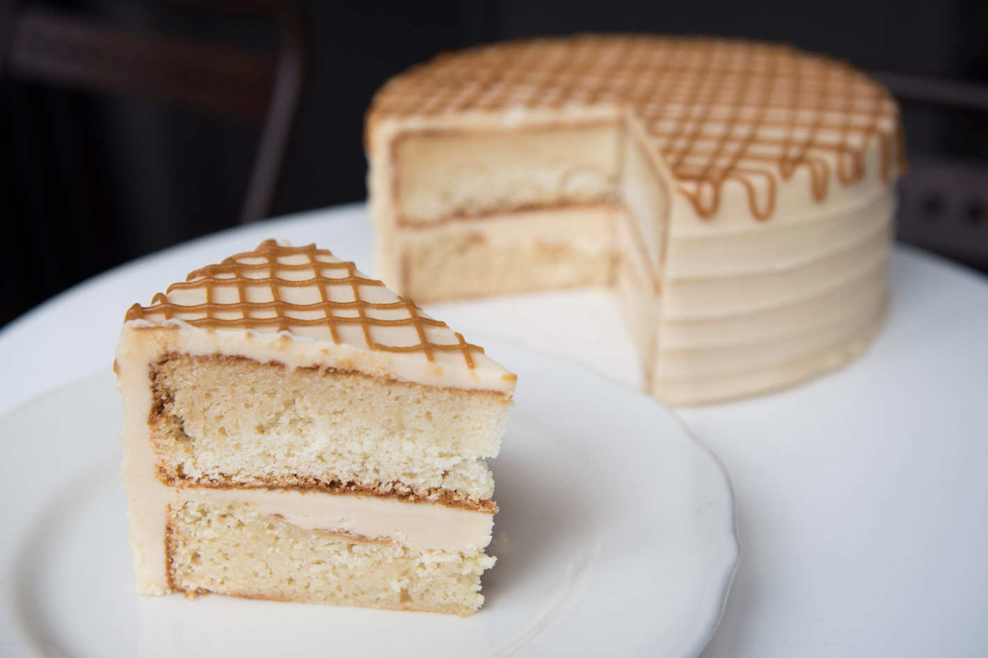 Vanilla salted-caramel cake at Ovenly. Photo: Liz Clayman (via nymag)