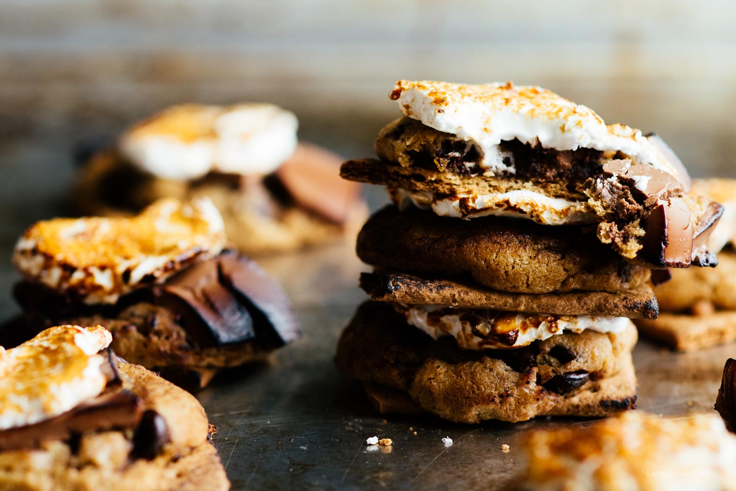 S’More Life: Chocolate Chip Cookie S’mores via i am a food blog