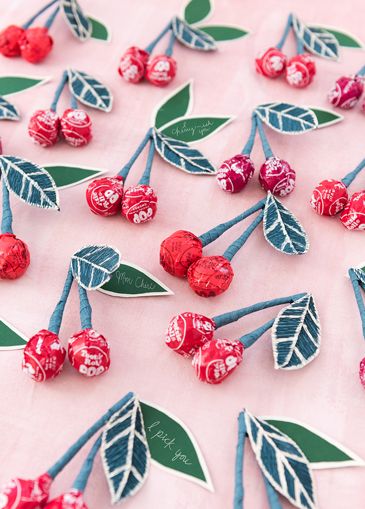 I just wanted to include these TOOTSIE POP CHERRY VALENTINES because they are sweet. (via The House That Lars Built )