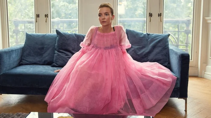 I don't know much about Jodie Comer, here in Killing Eve , but she's great. (image via rollingstone)