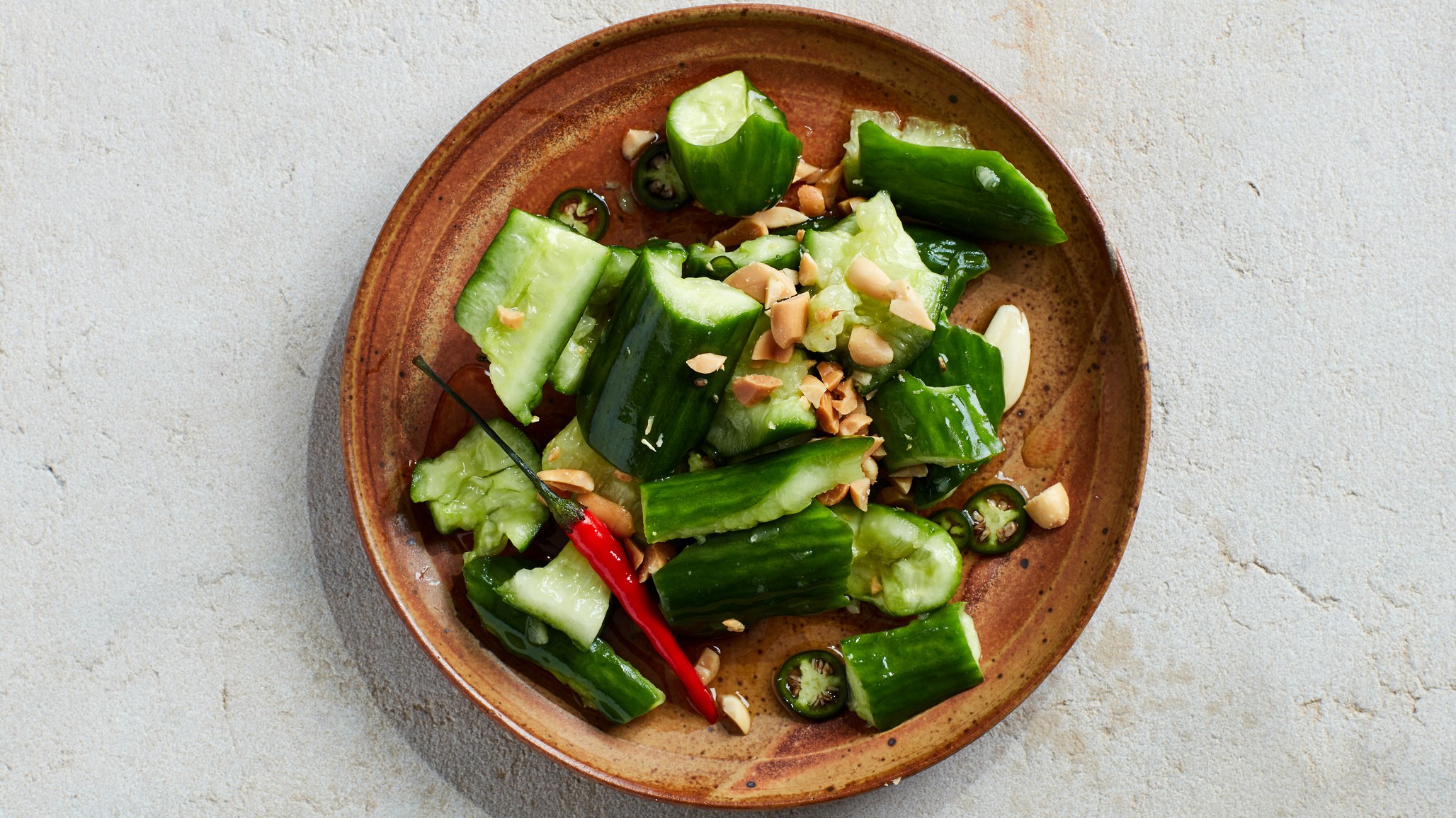 I want to make this Smashed Cucumber Salad with Hot Vinegar. (via bonappetit)