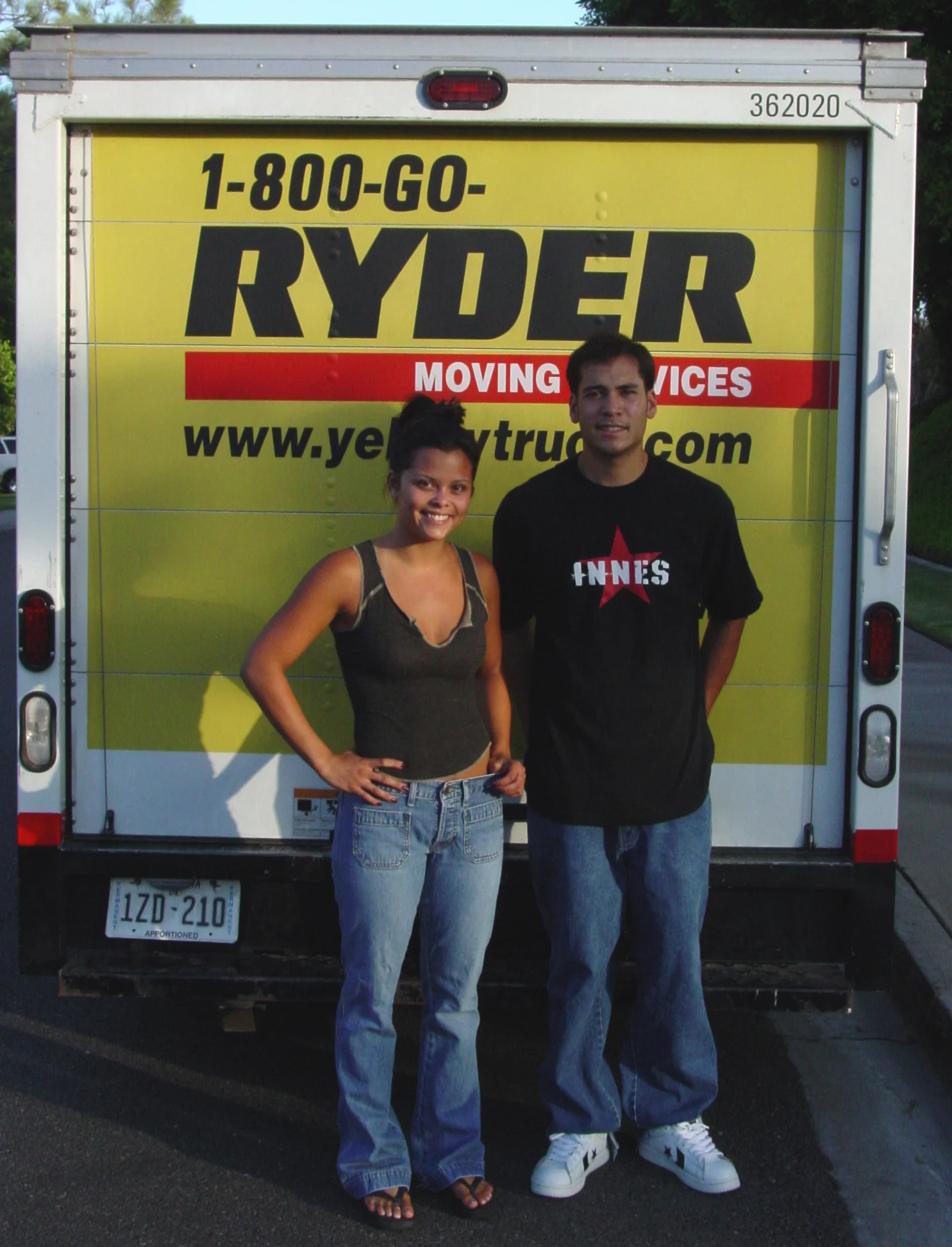 190 with Sarah at back of truck.jpg