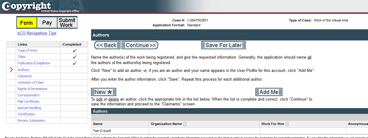 Note that as you complete each section, a checkmark will appear on the left if the section has been correctly completed.