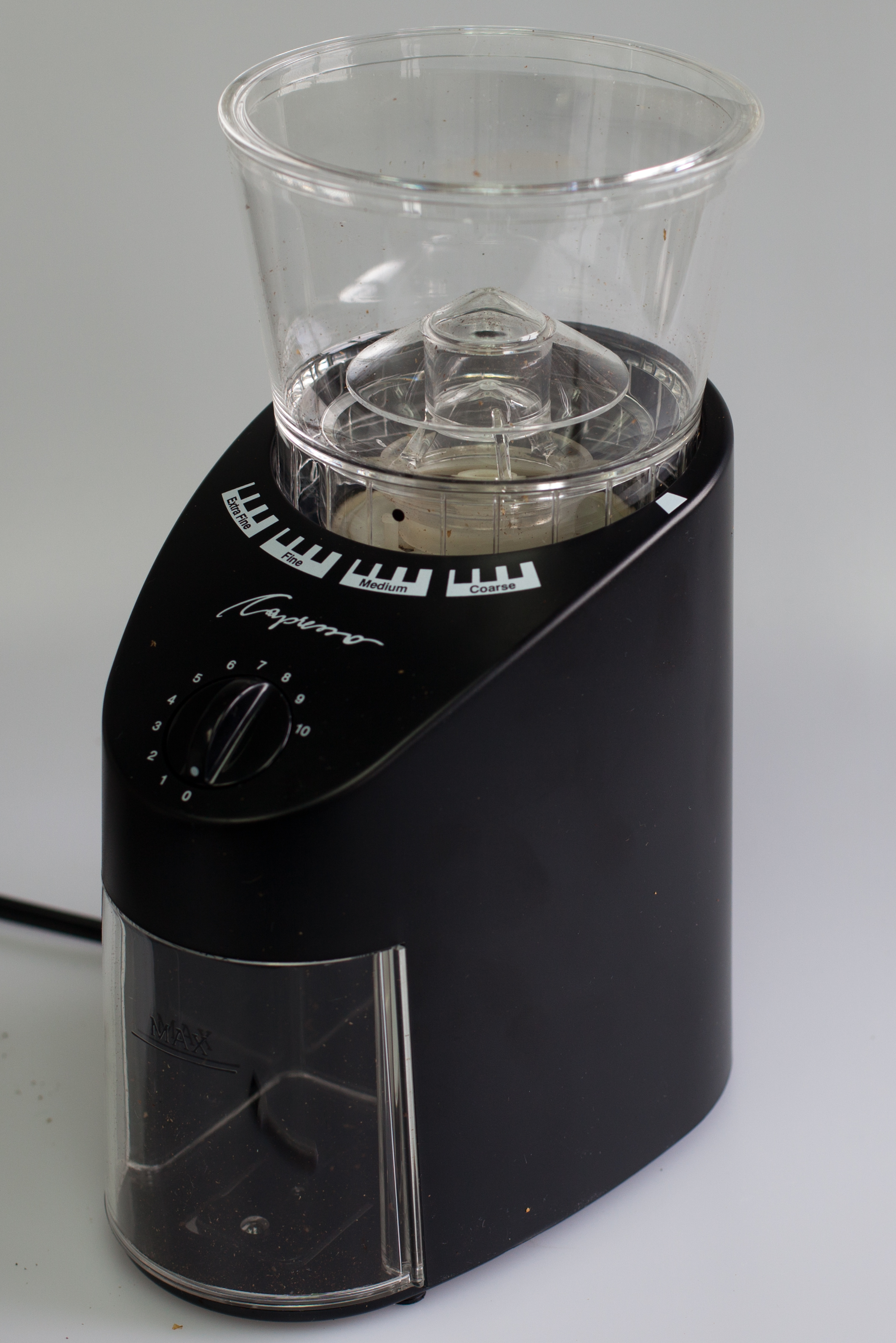 Capresso Infinity Plus Conical Burr Coffee Grinder - White