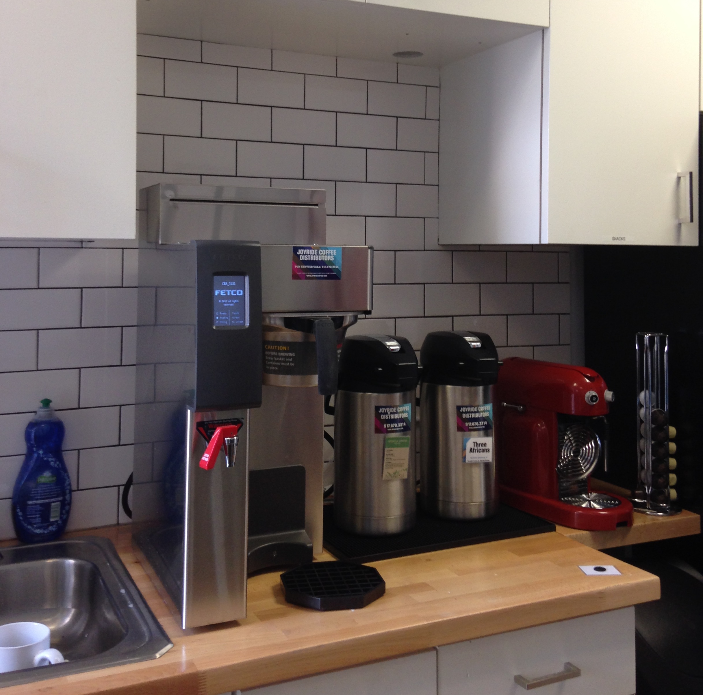 An example Joyride Office Coffee setup