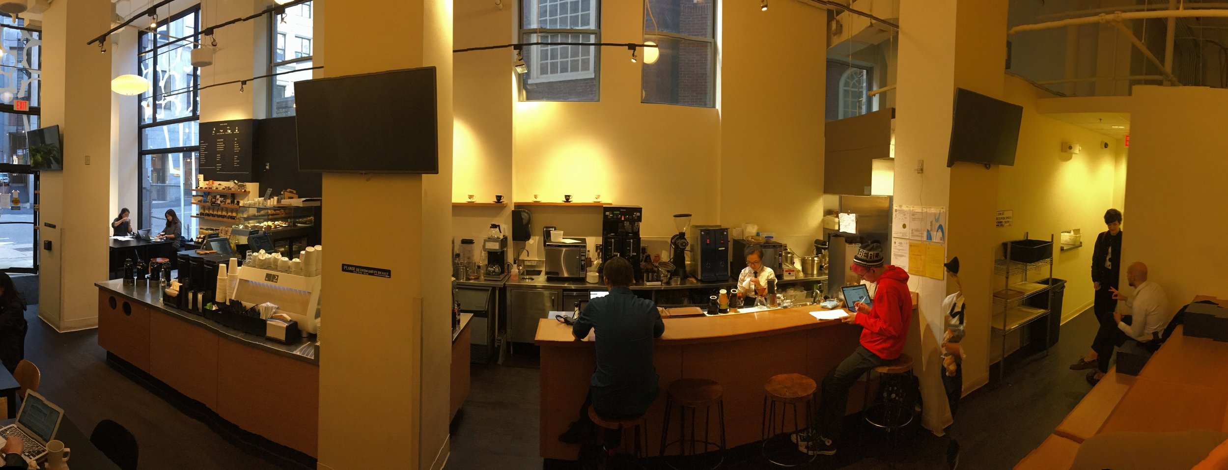 The view inside Ogawa Coffee Boston