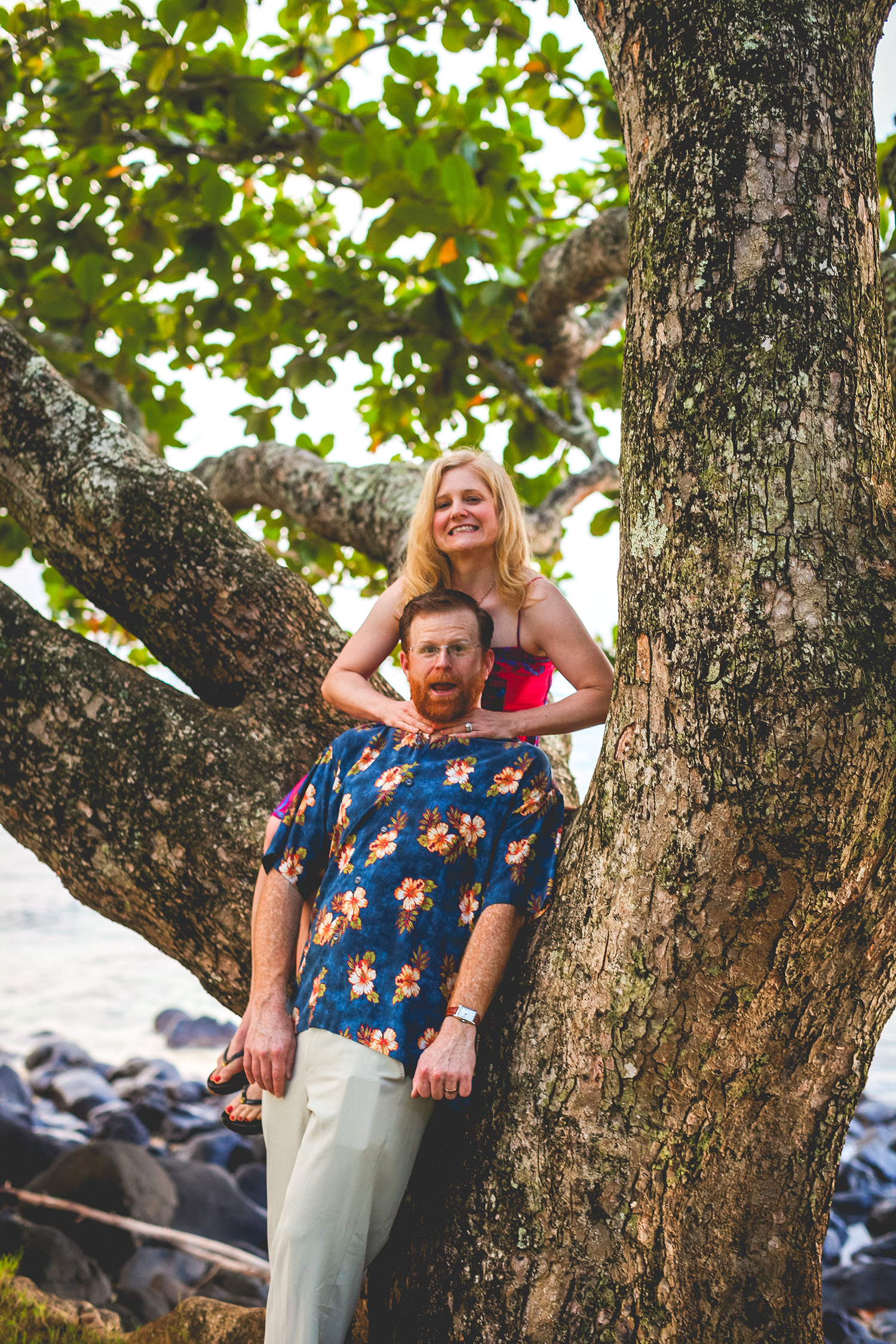 Fun couple photo session Kauai