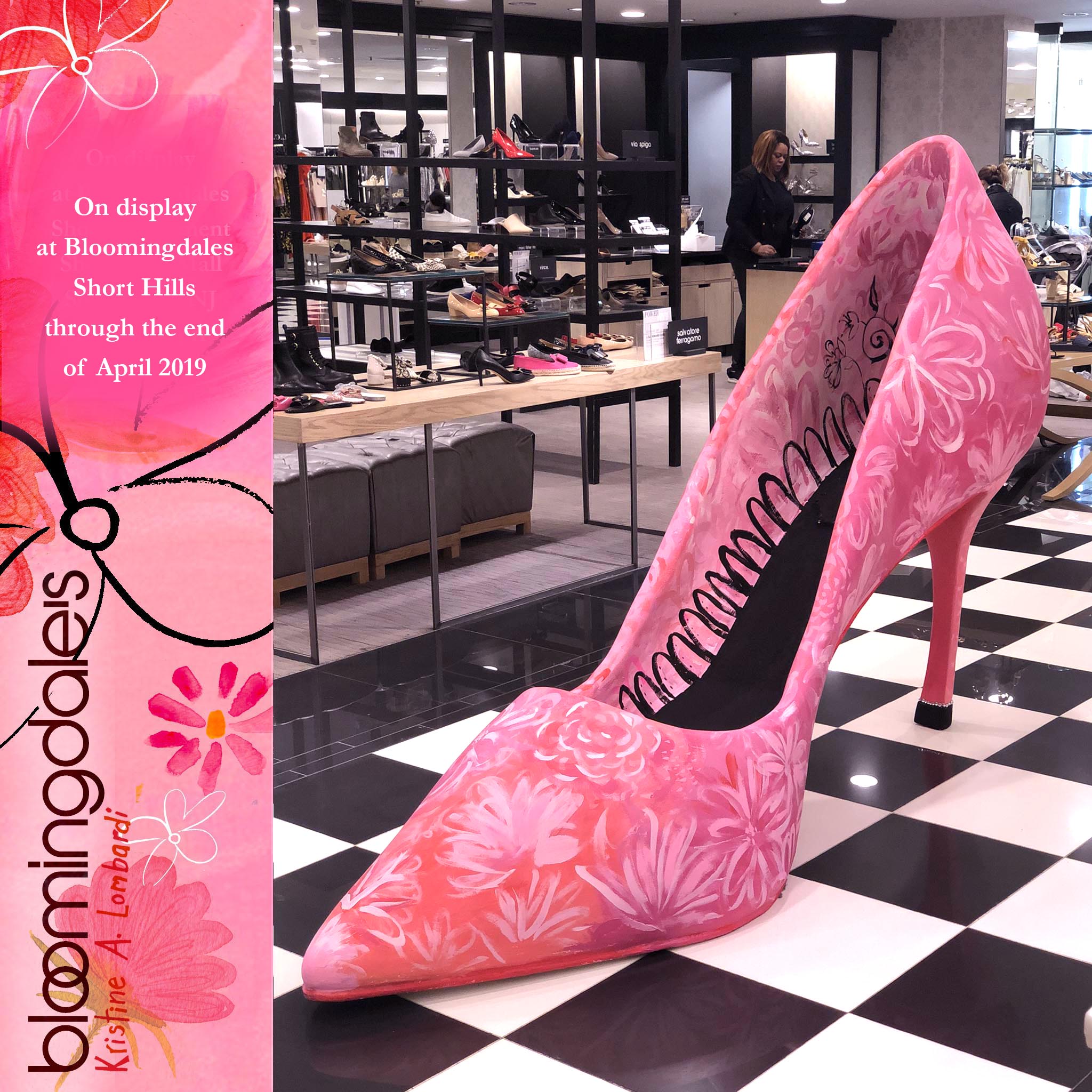 I worked with Bloomingdales on this enormous shoe. This is the announcement for its display.