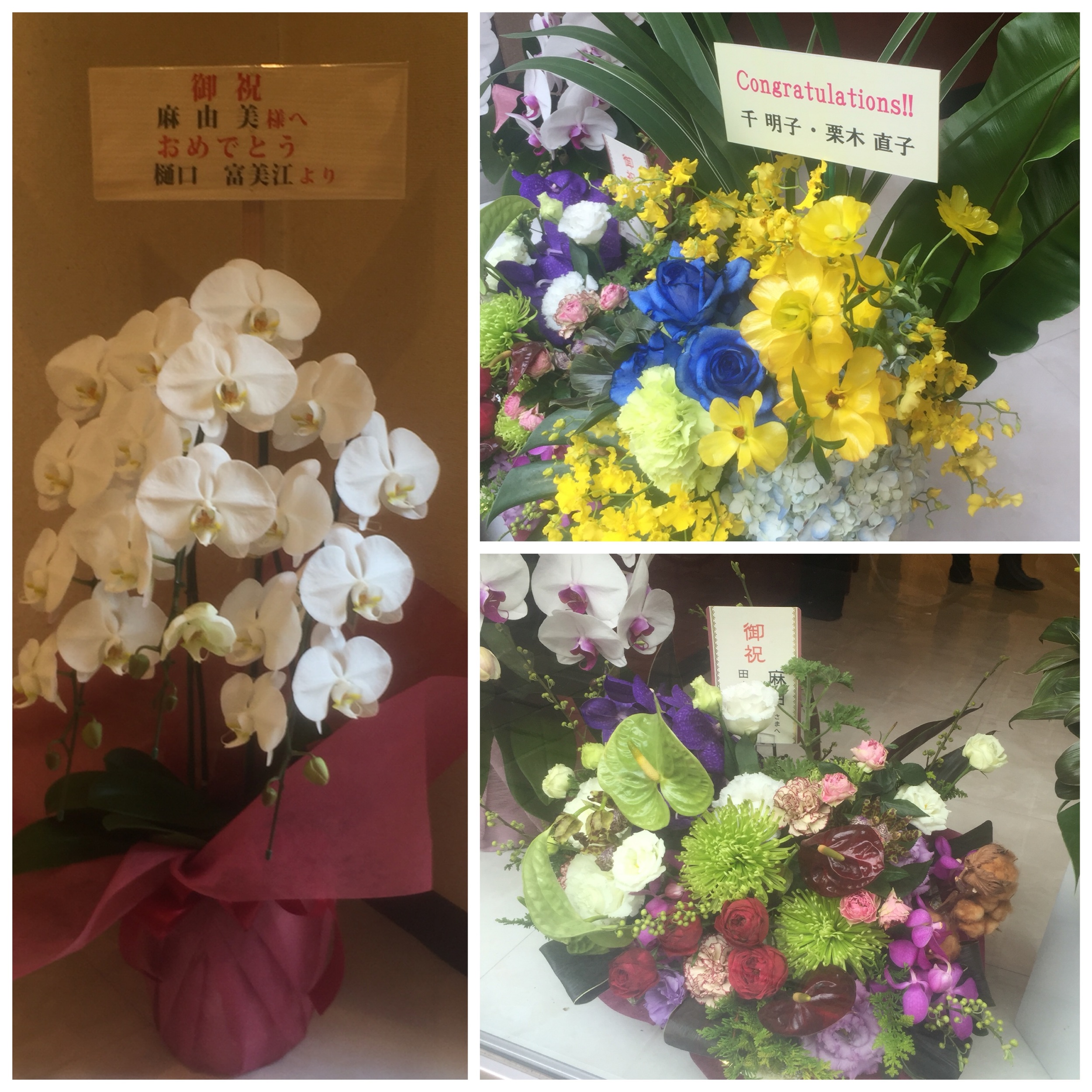 A wonderful tradition here in Japan, Congratulation flowers!