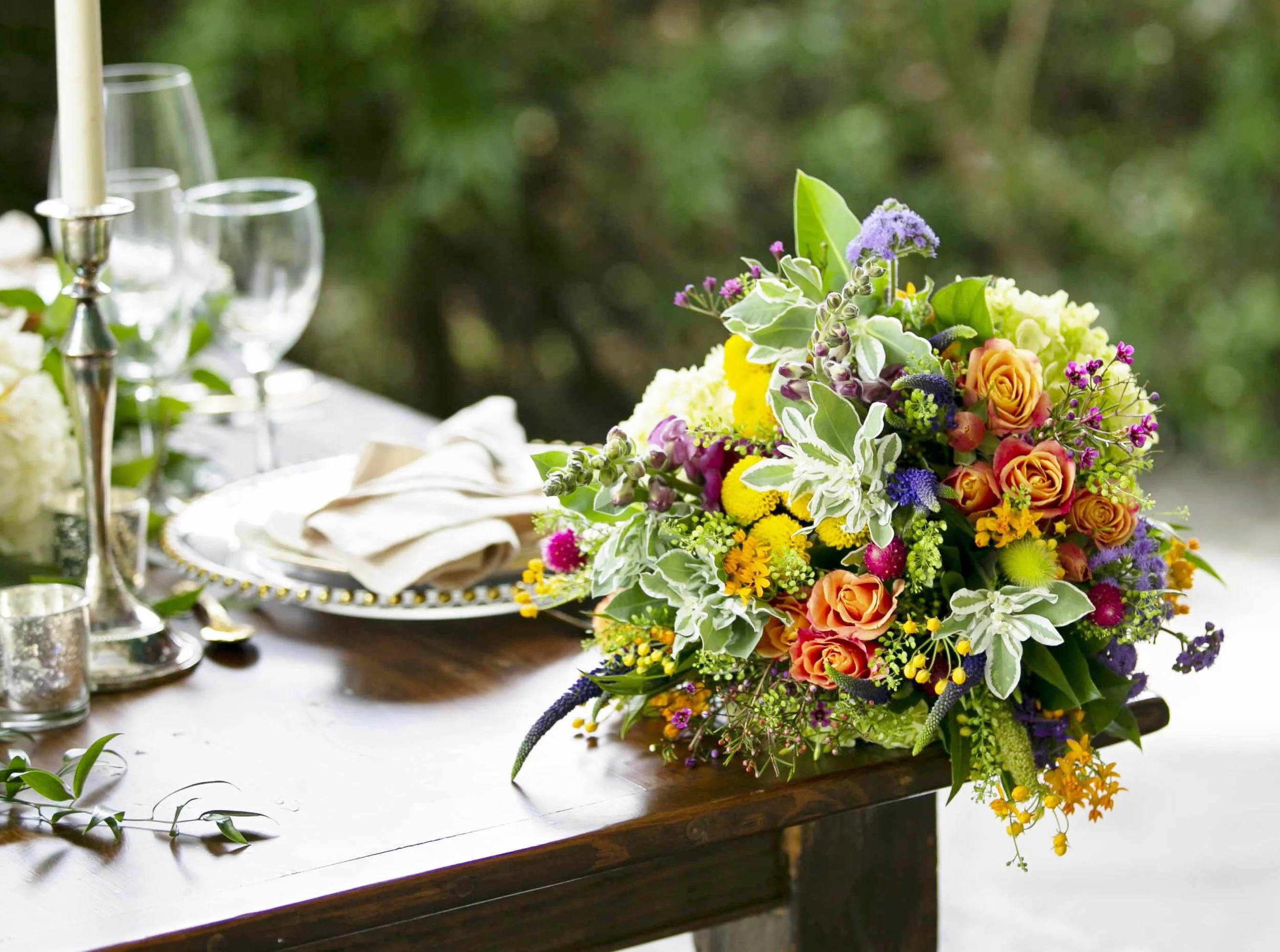 Local summer flower bouquet