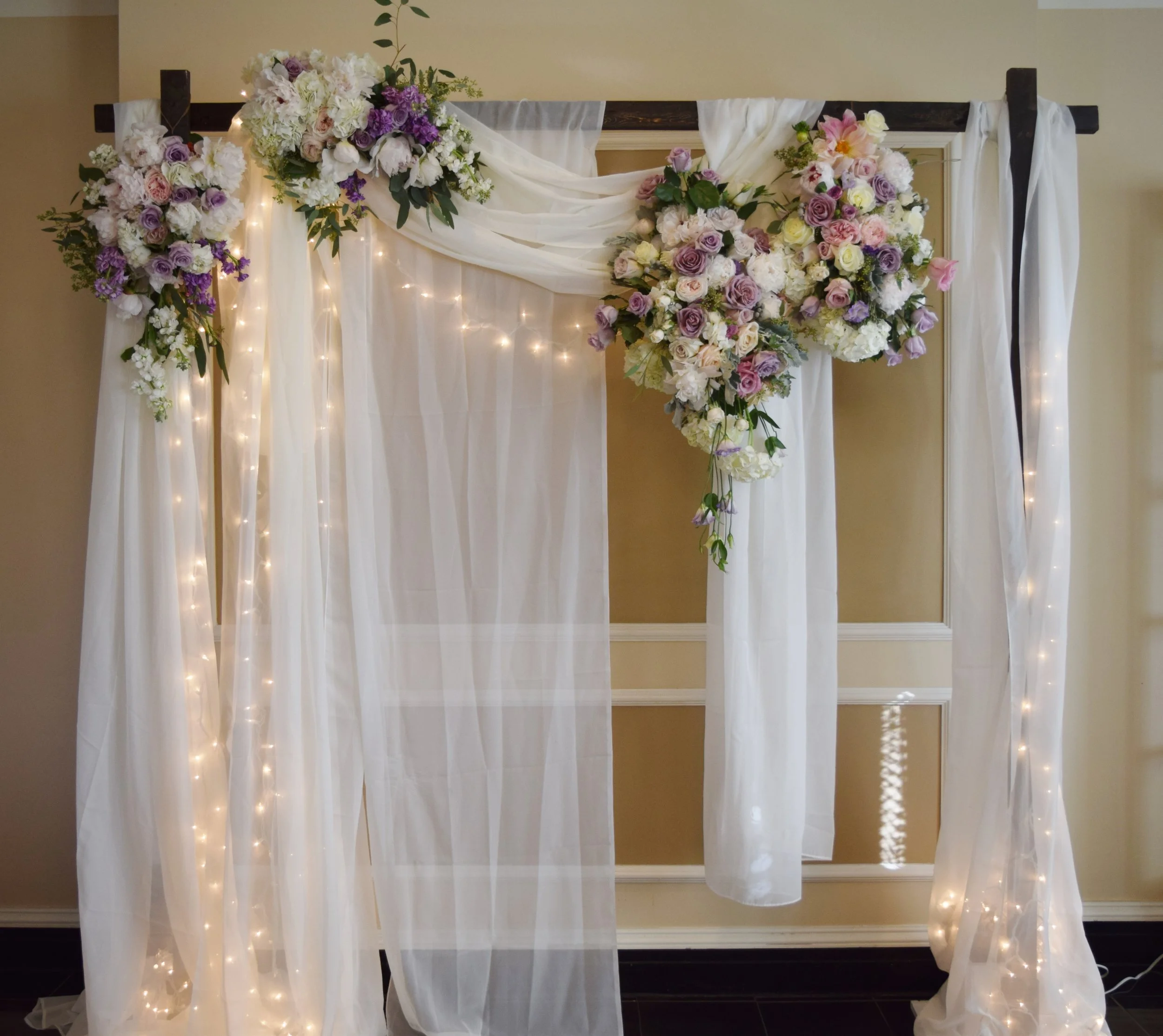 Altar backdrop with drape