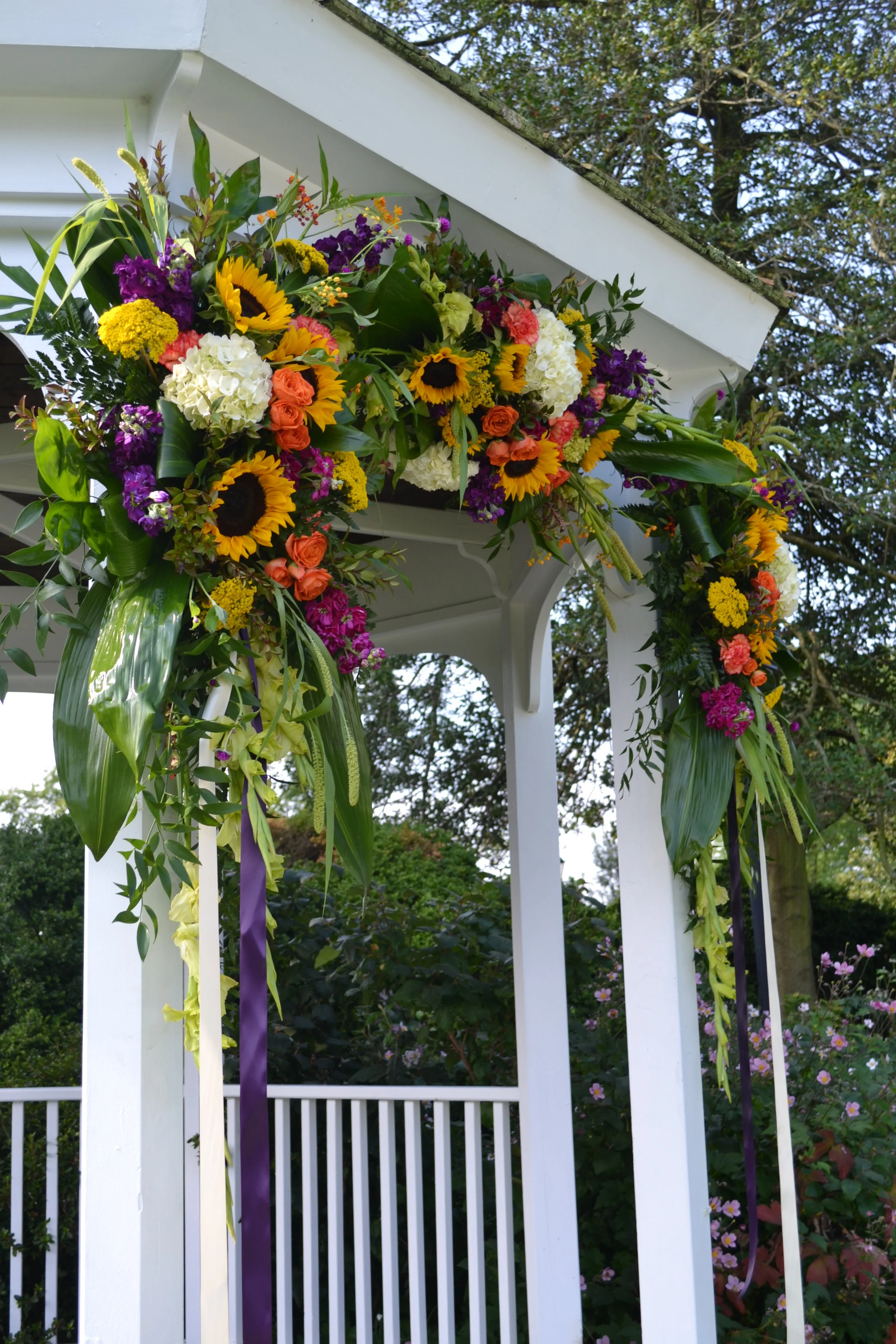 Gazebo colorful summer decoration