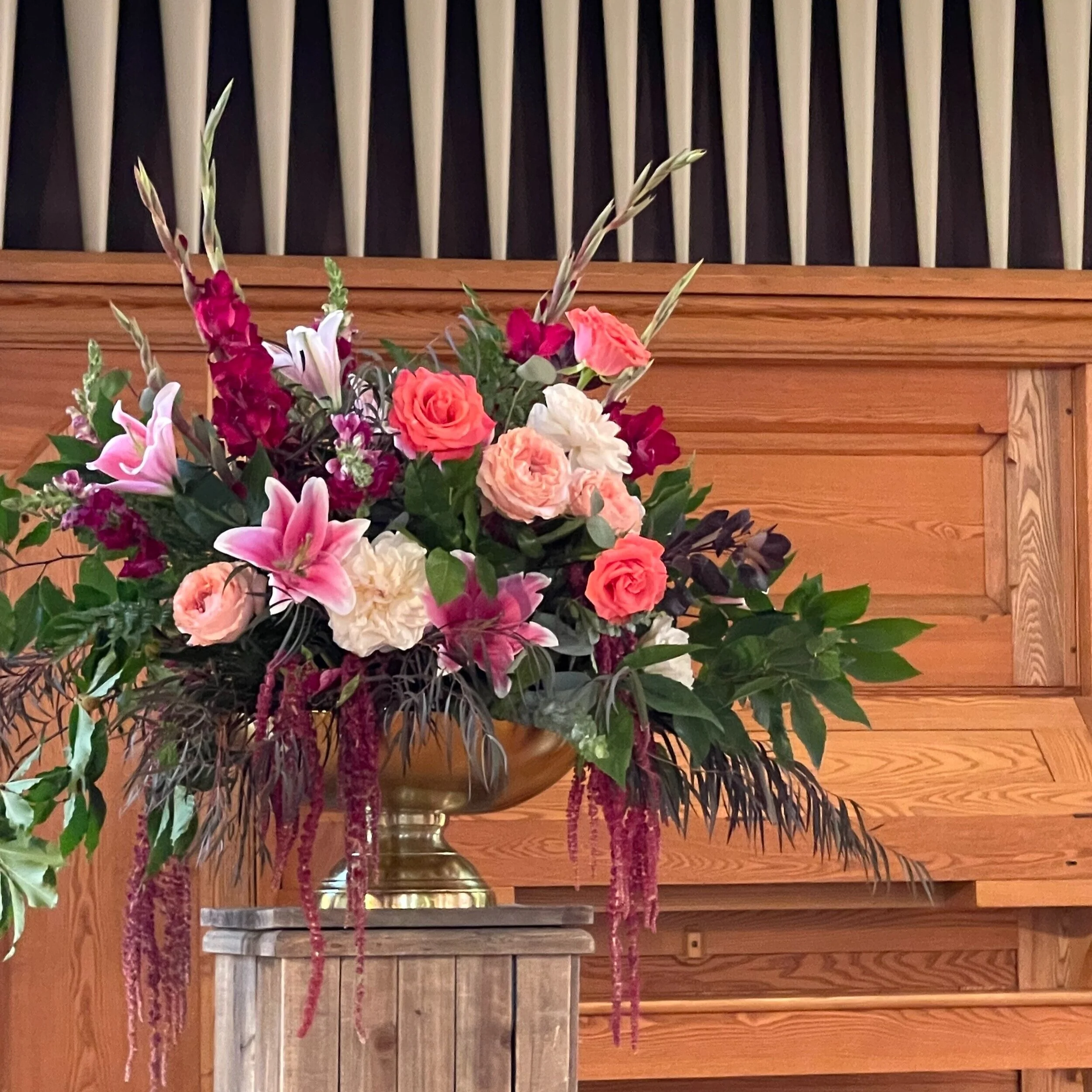 Historic town, historic church, book-warm couple