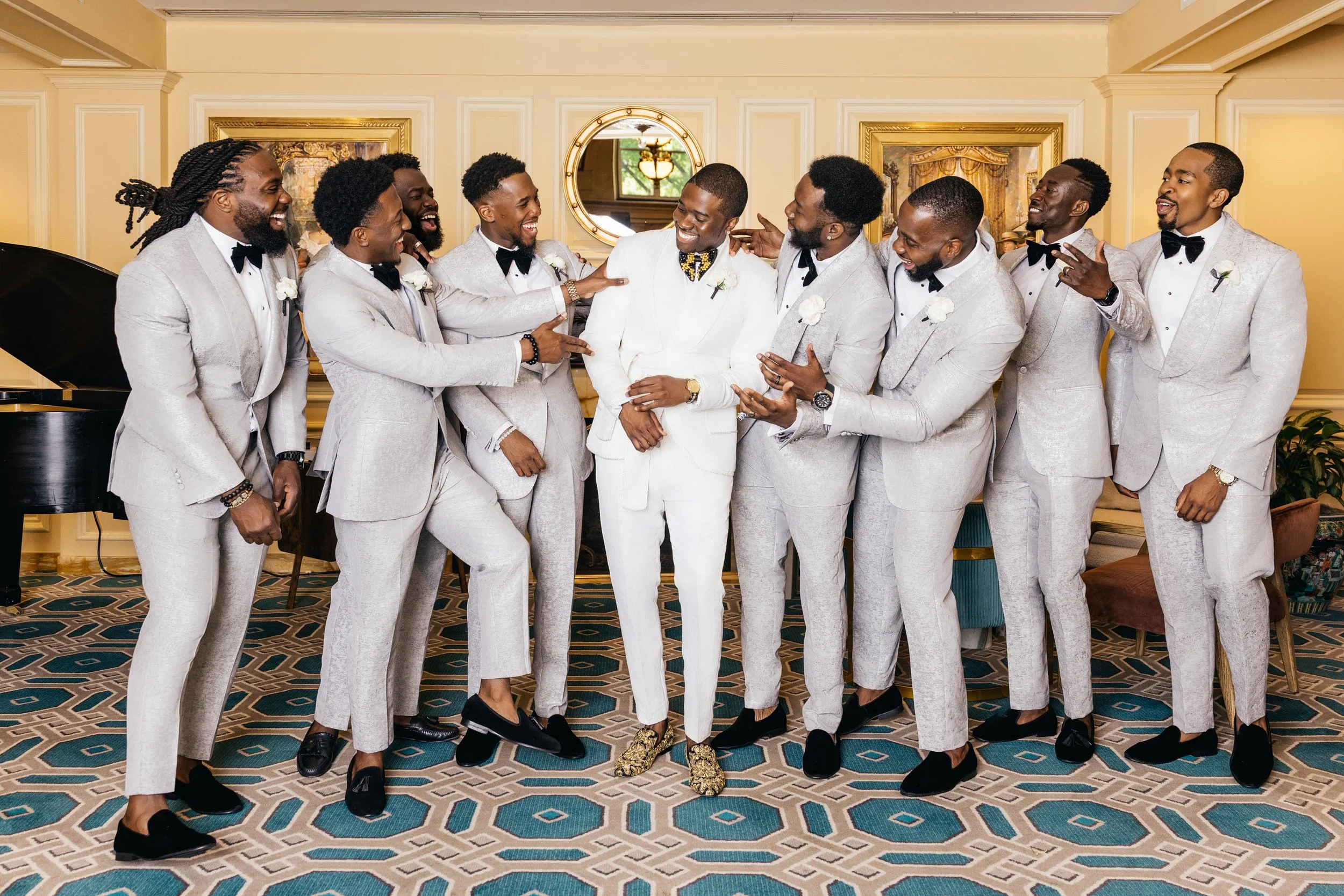 Elegant white formal wedding at the Willard Hotel