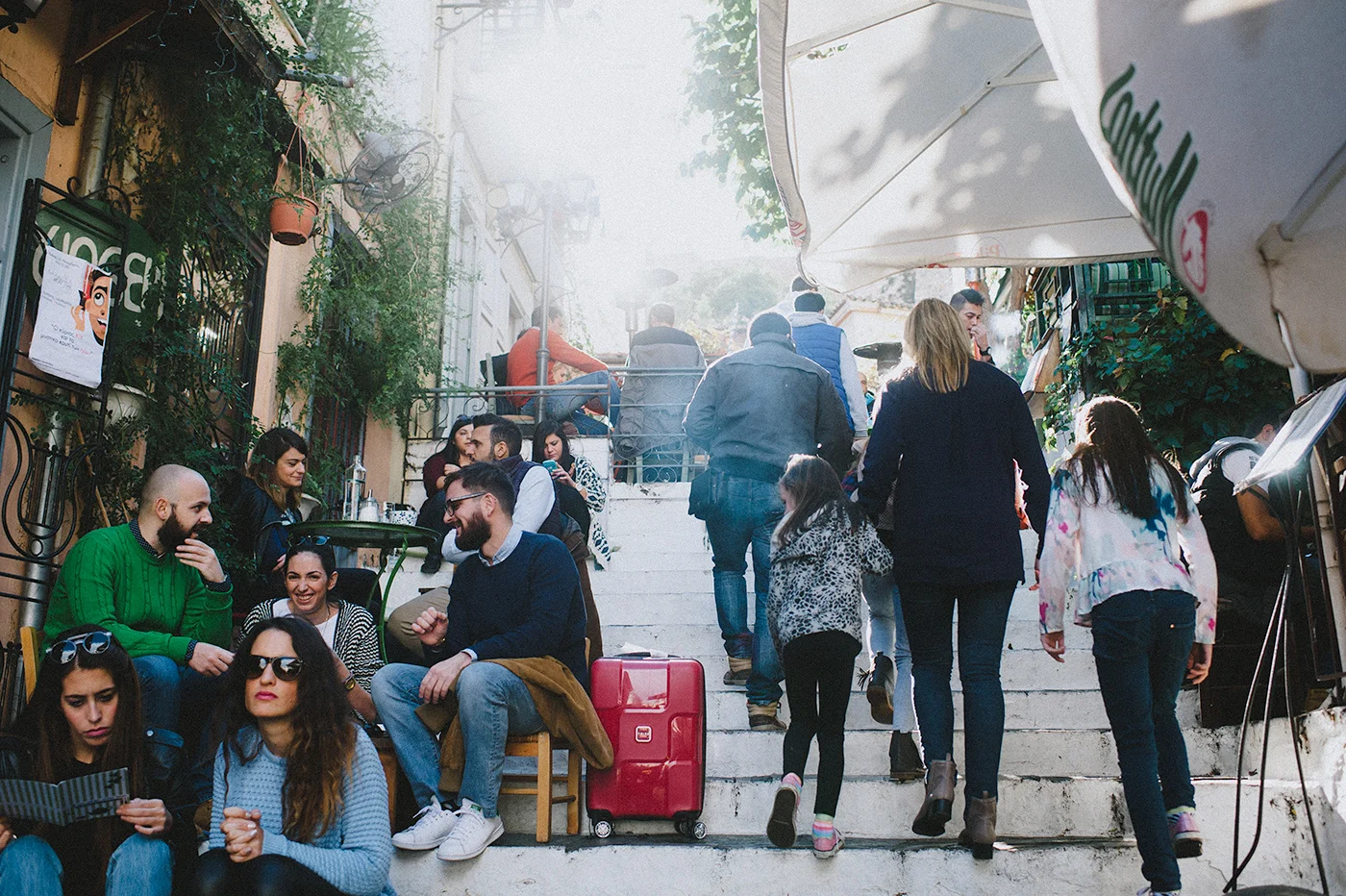Walking through the Plaka to the Acropolis