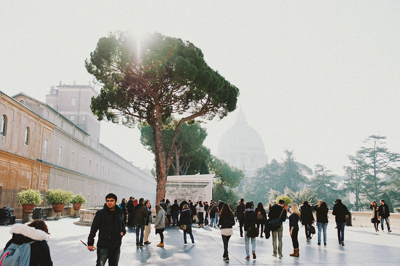 The mezzanine of the Vatican Museum