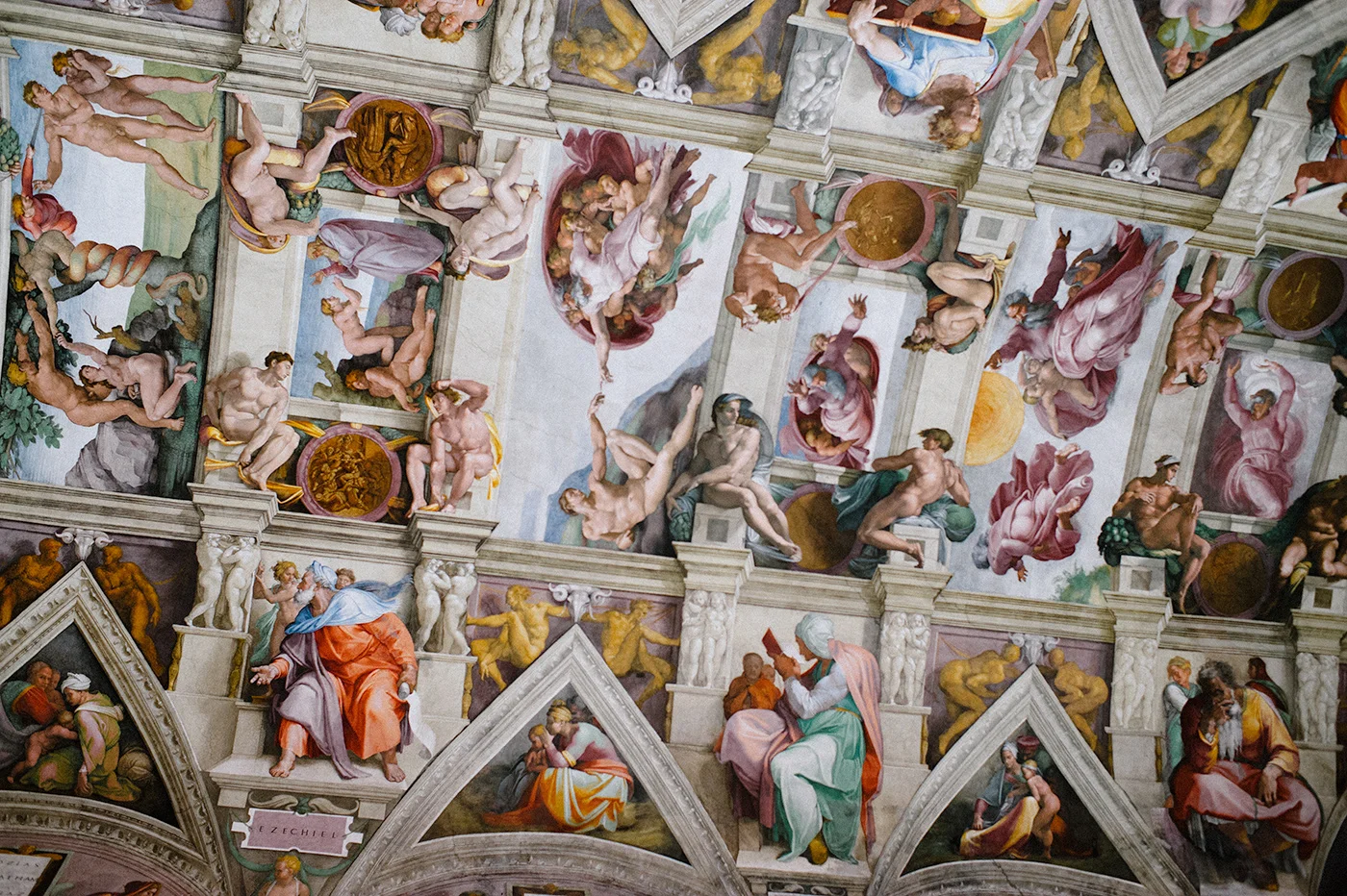 Its a good long walk to the Sistine Chapel from the entrance of the Vatican Museum. But, its a masterpiece without precedent, so thank you very much to Michelangelo.