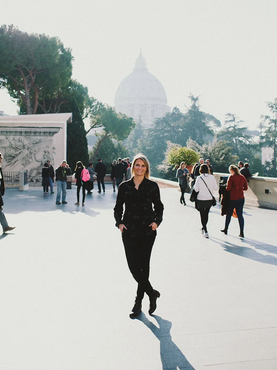 The tallest dome in the world is St. Peter's (in the background) re-designed by Michelangelo in 1547