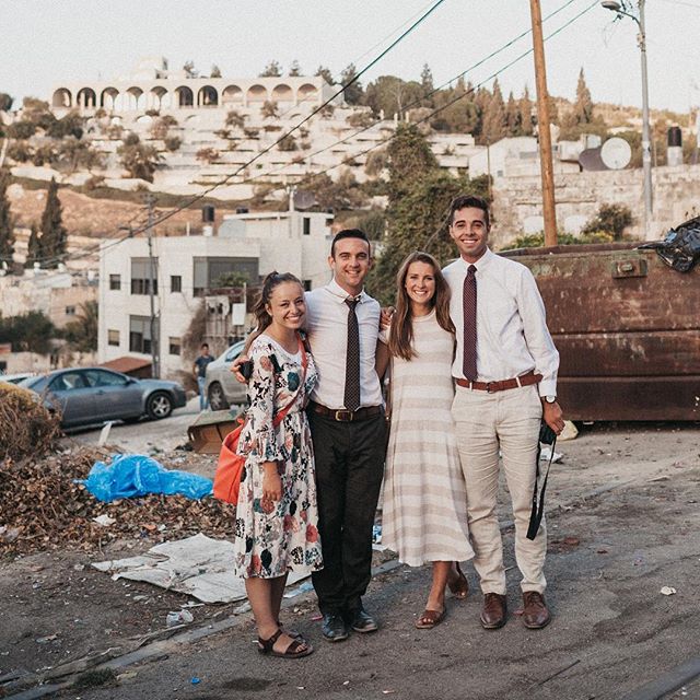 Some good people at BYU Jerusalem. Thanks for showing me the way to hogsmeade. @gracieberrett great to catch up and hear about your adventures! #vscocam #byujerusalem