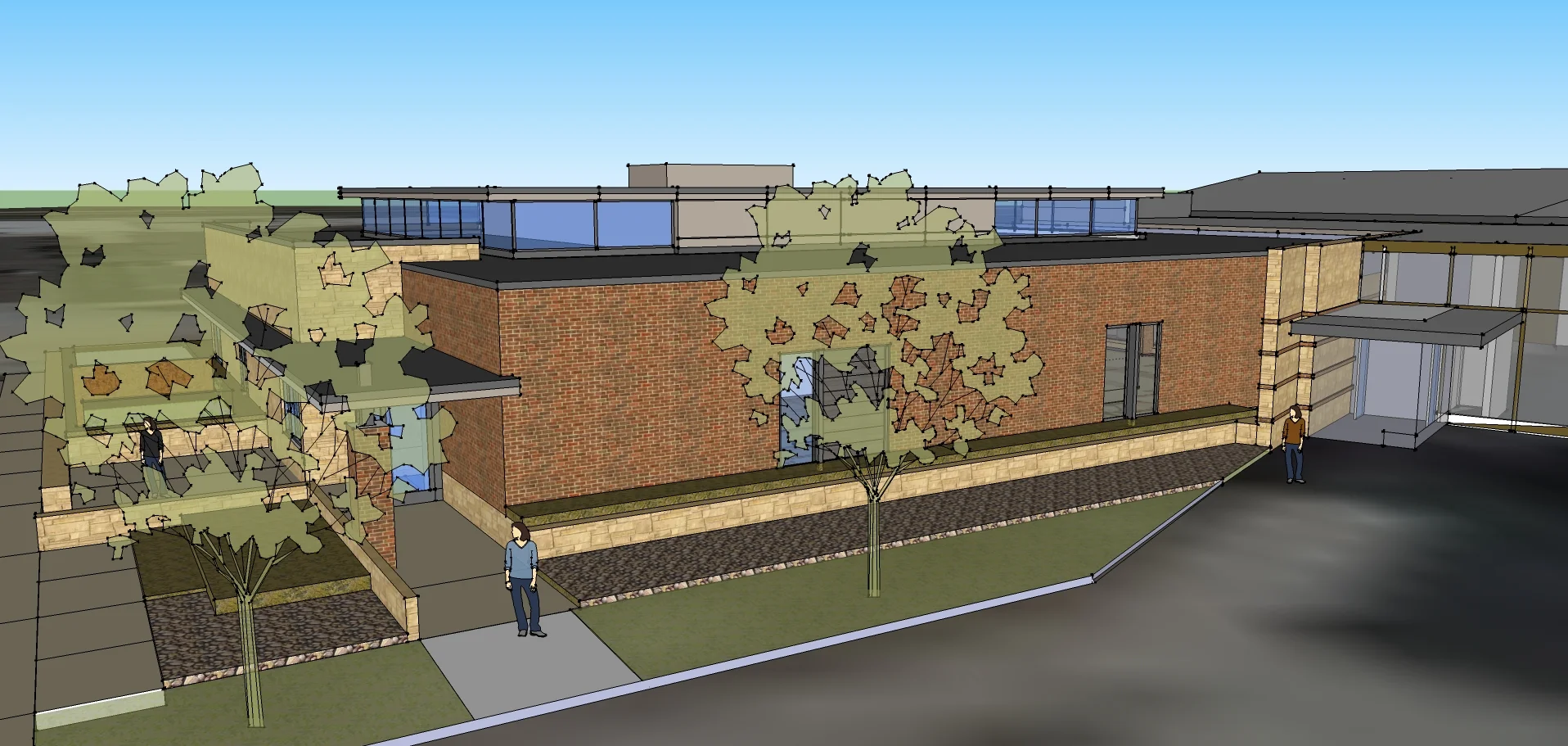 Civic Complex Model- 7-28sw entry aerial.jpg