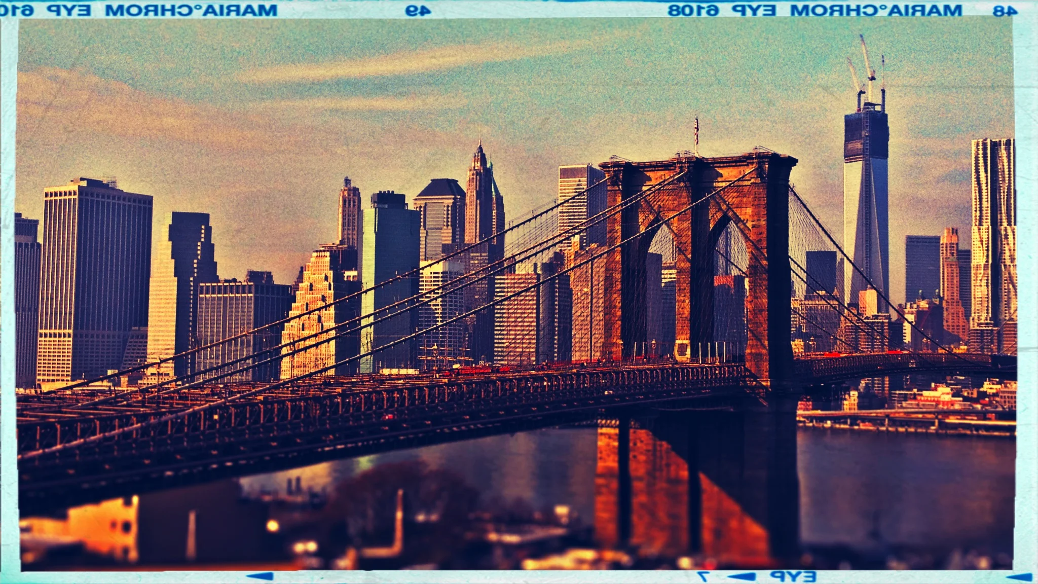 faux vintage nyc postcard 