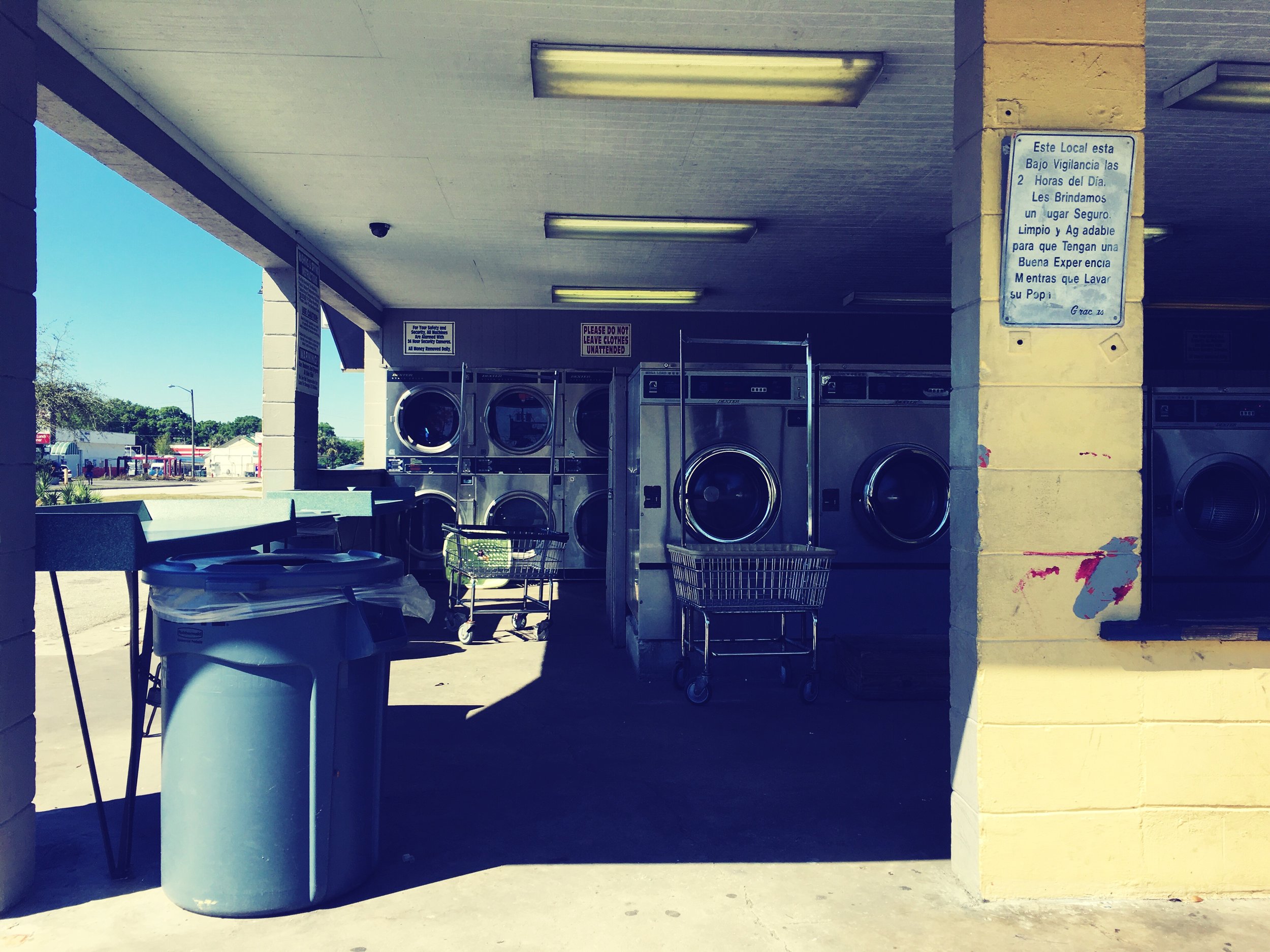 the green laundry basket