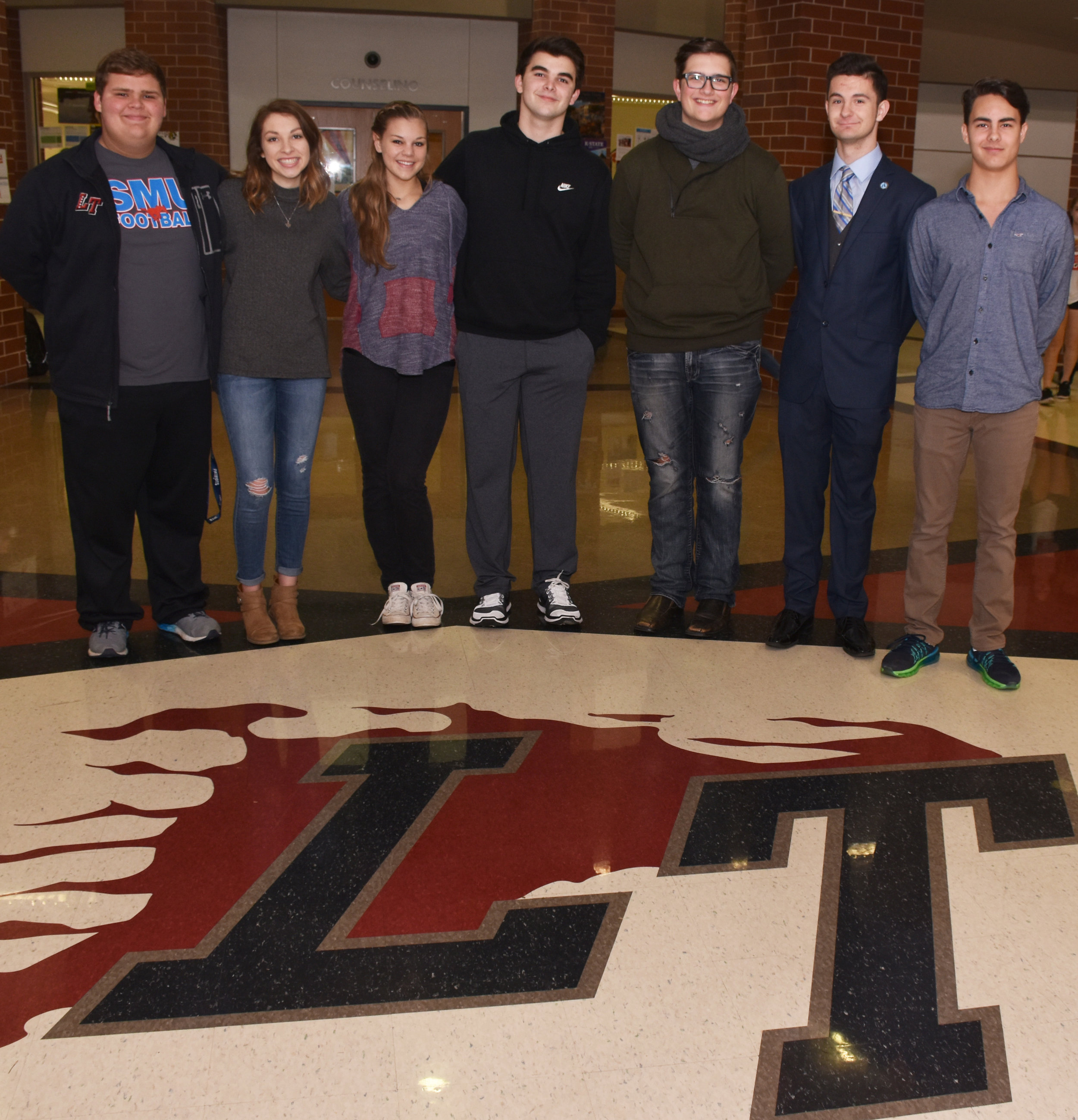 LTHS Camp Enterprise: Cody Harris , Avery Goodwin , Faith Putman , Jake Walker , Koby Wheeler , Kenny Mallory and Ethan Robinson ; not pictured, Lisa Stapleton