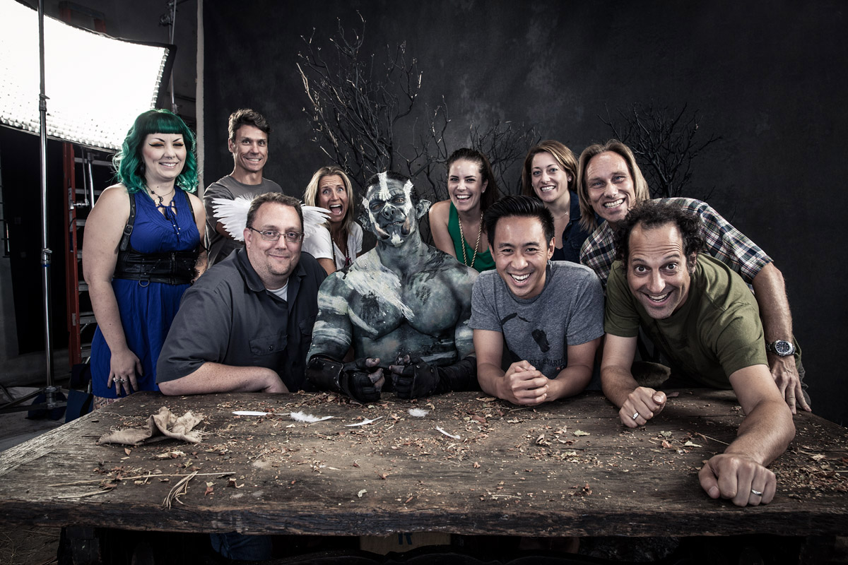 The whole damn team. I'm on the far right - about to reach in for another exposure.