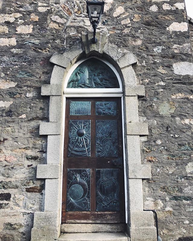 Love the story of St. Francis on the door of our local Church of Ireland. 