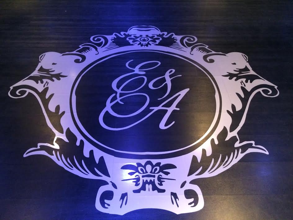 "E & A" Initials of the lovebirds!
