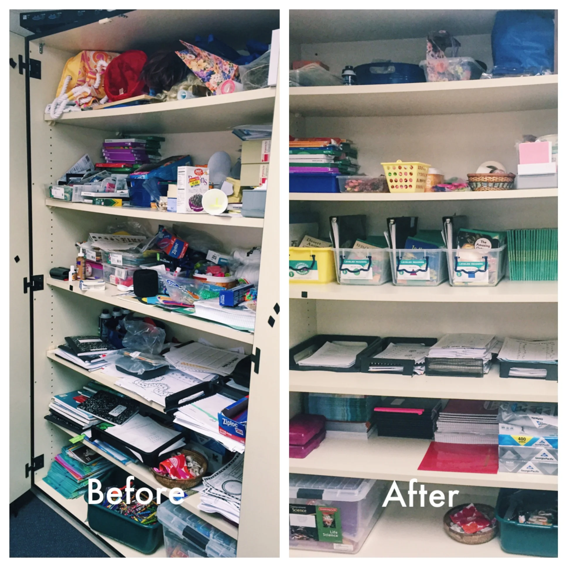 CLASSROOM CLOSETS | BEFORE & AFTER