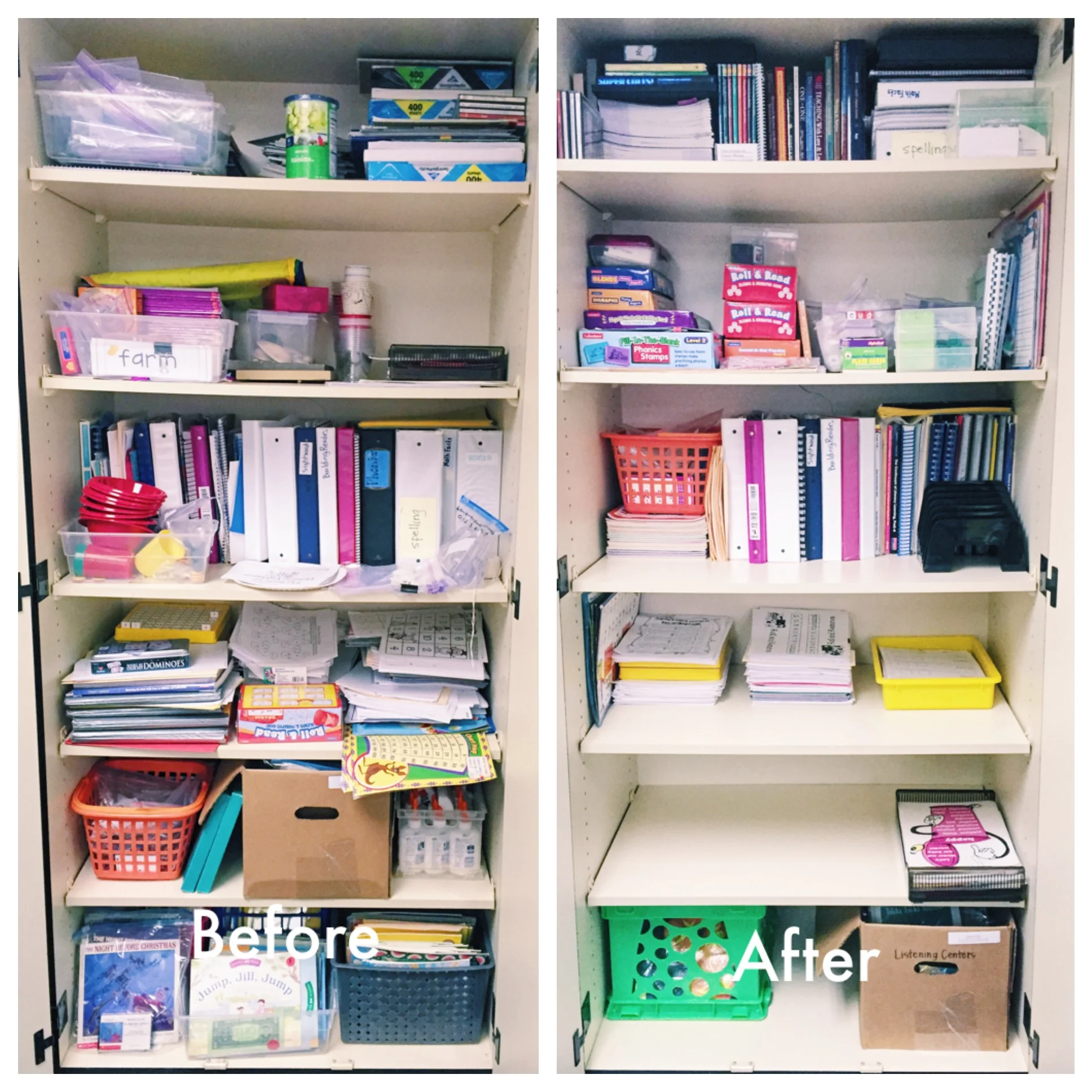 CLASSROOM CLOSETS | BEFORE & AFTER