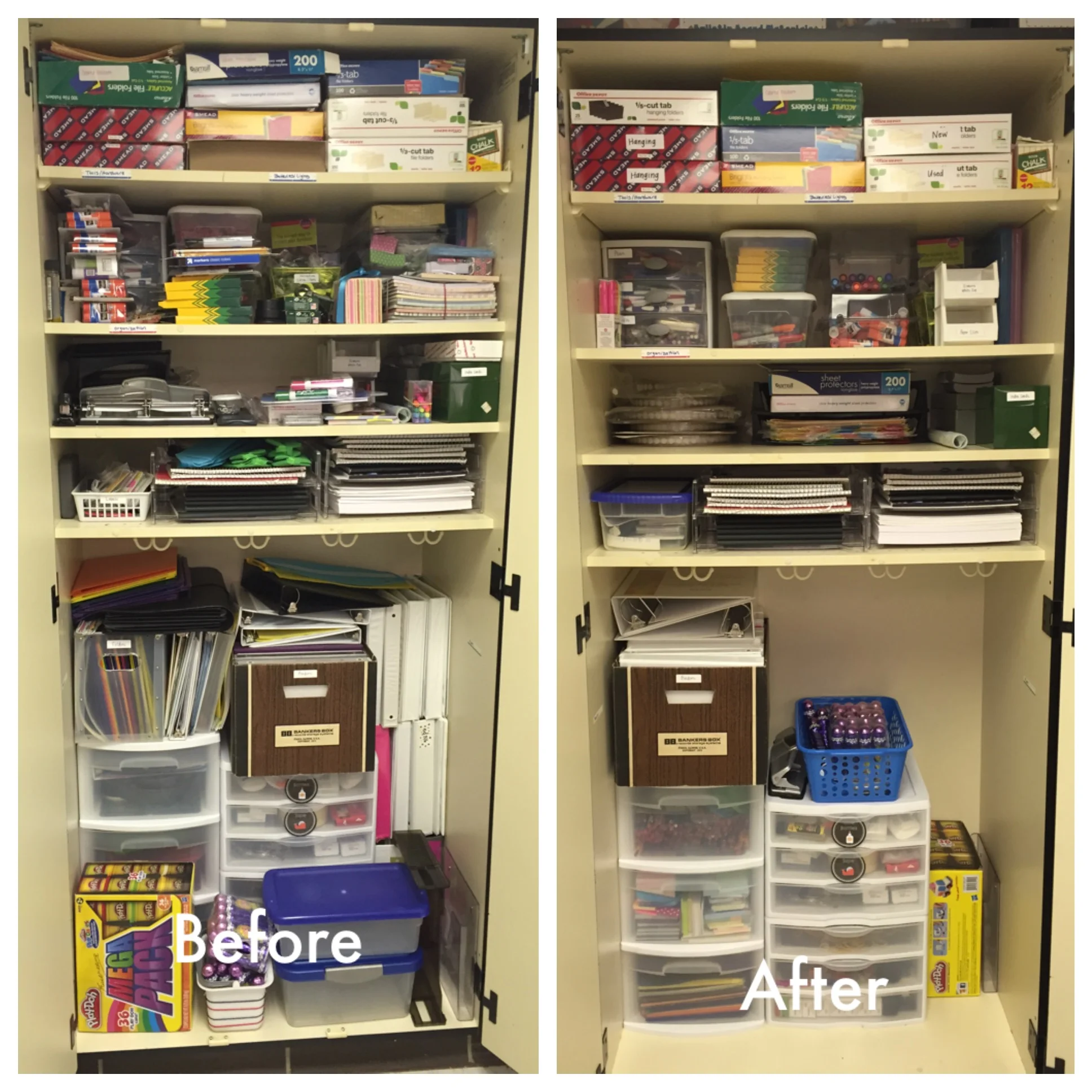 CLASSROOM CLOSET | BEFORE & AFTER