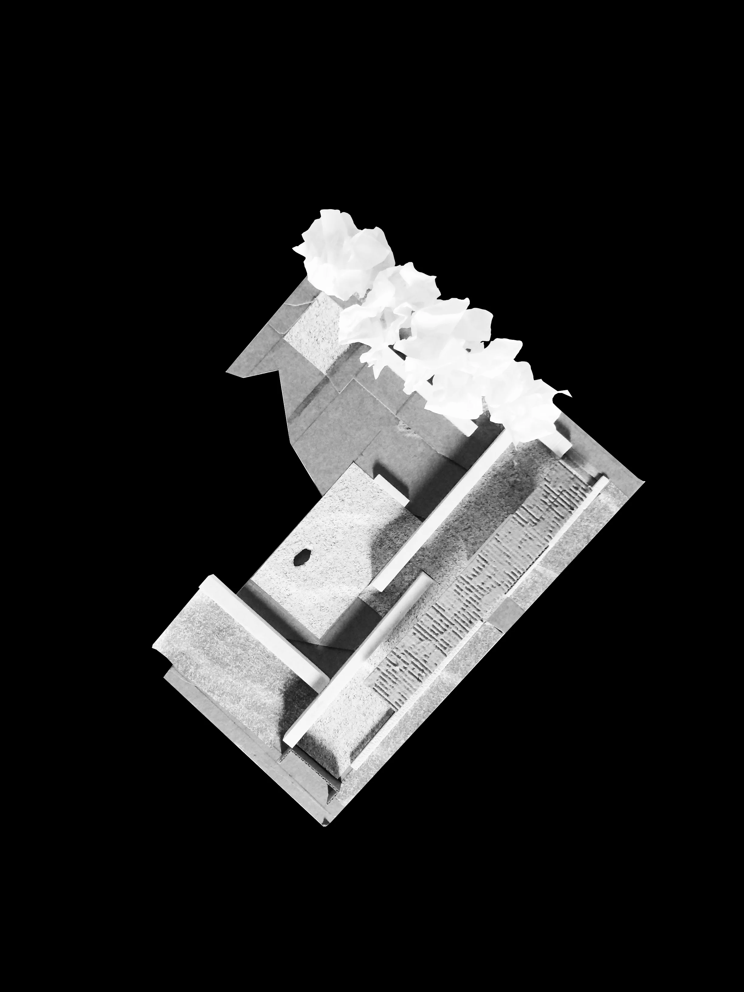   Texas French Bread Patio, Cardboard &amp; Tissue.  