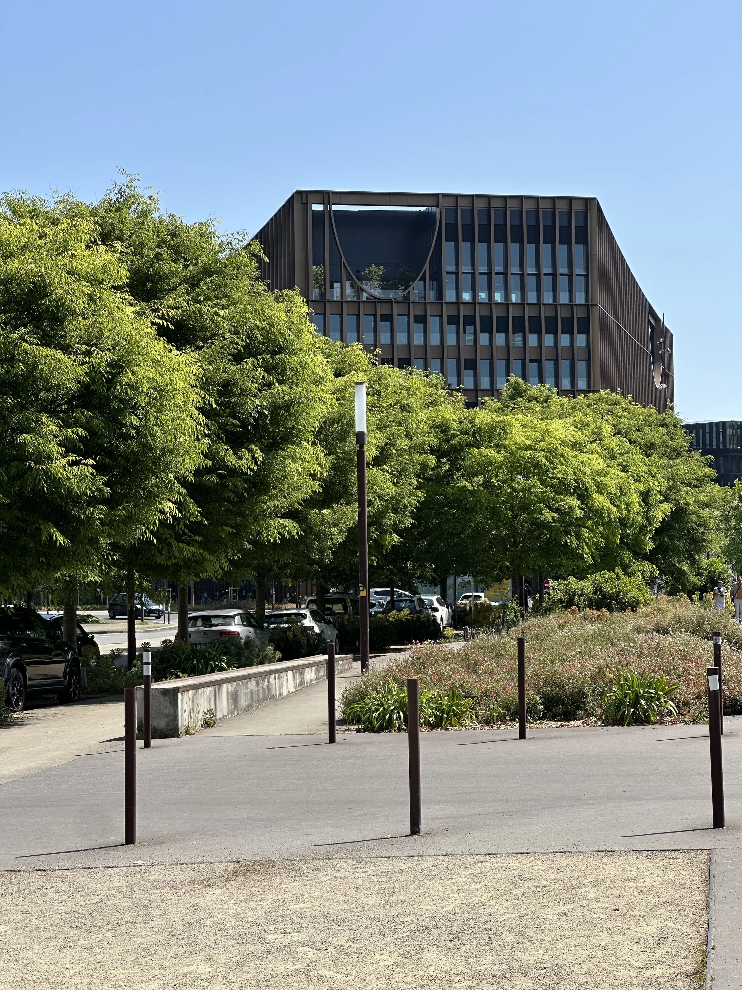 Eberle-Poste Building Exterior Facade As seen through the nearby Trees