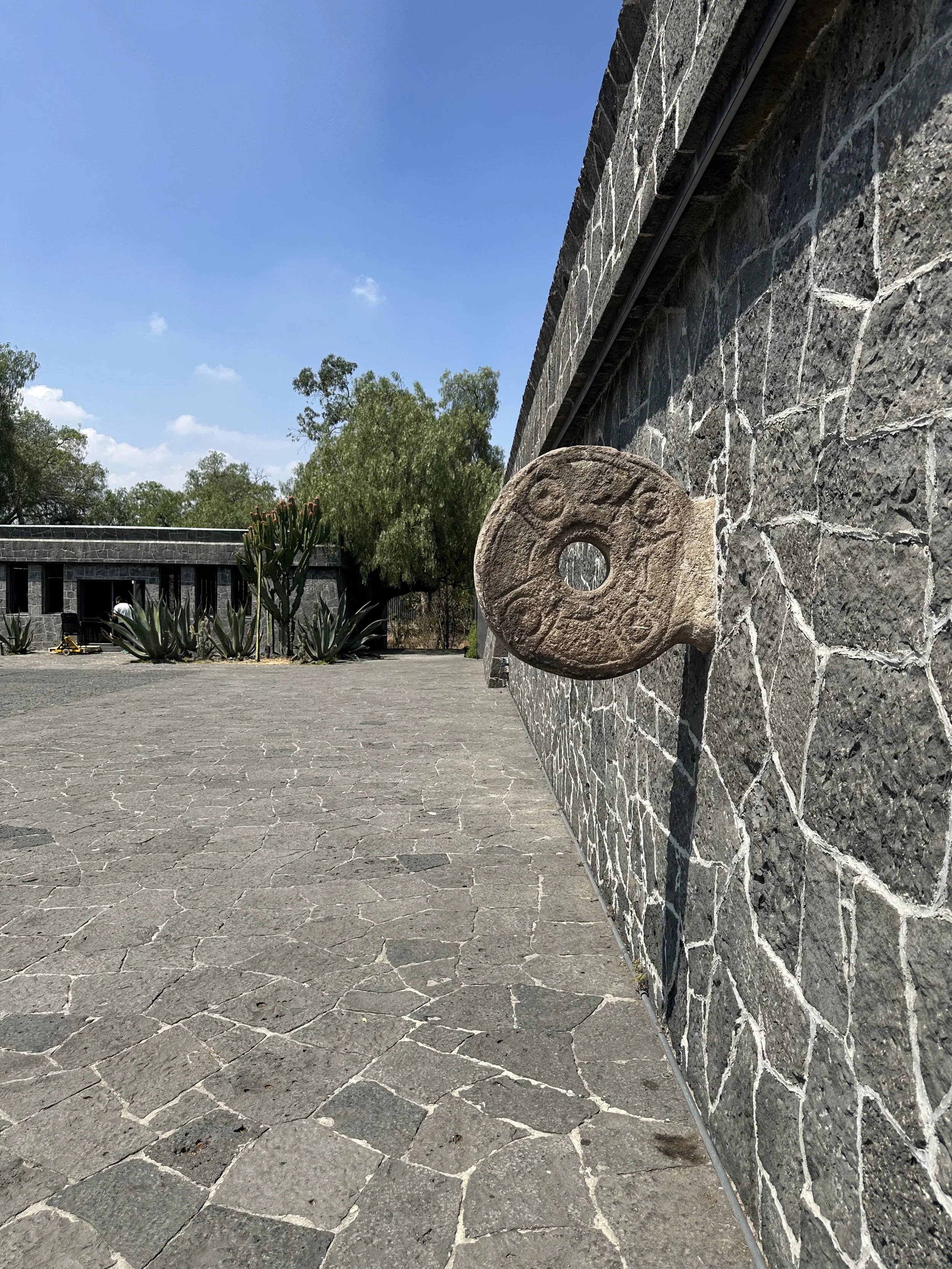 Anahuacalli Courtyard with Goal Hoop