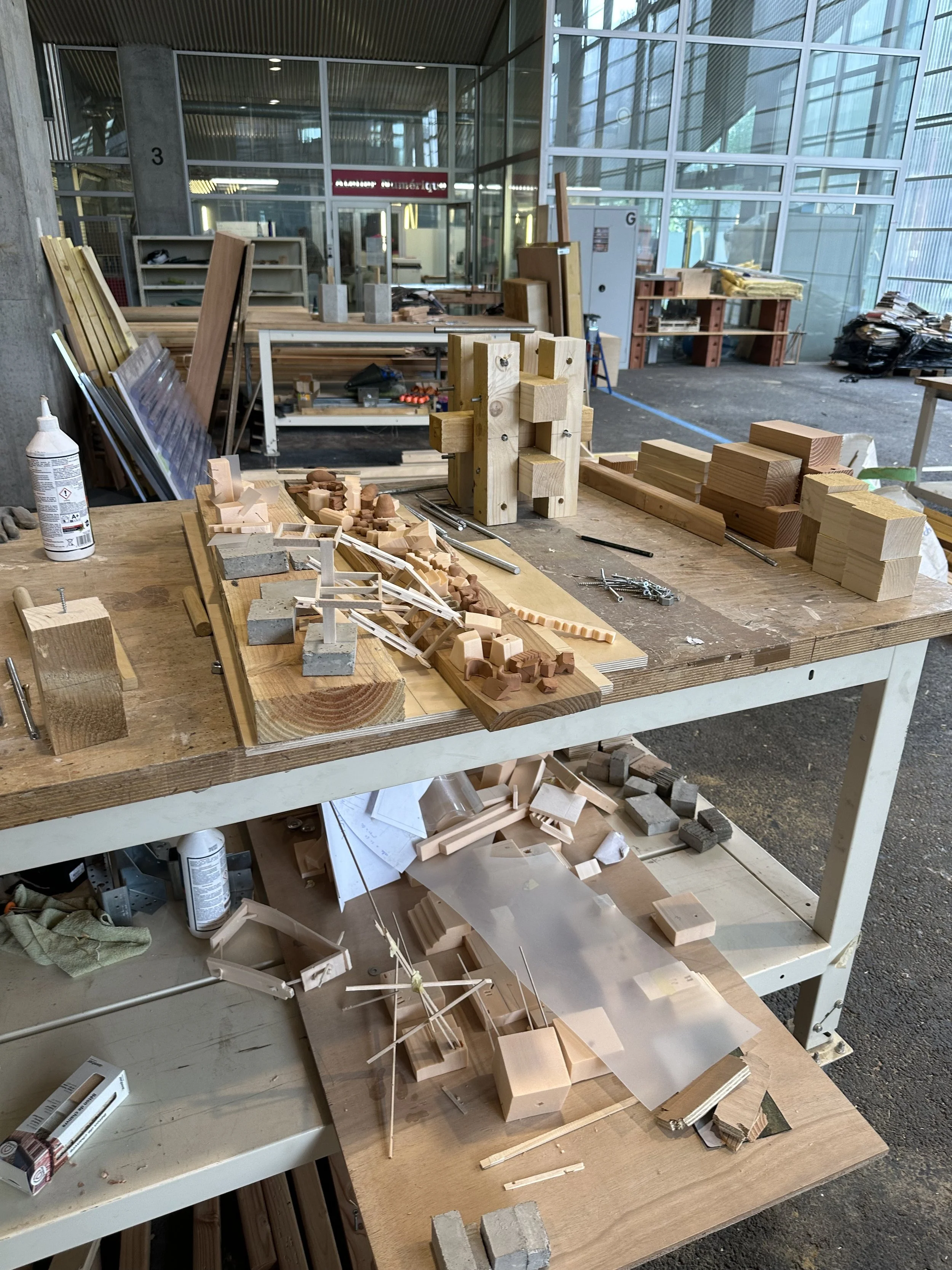 Lacaton And Vassal ENSA Architectural Models within the Workshop