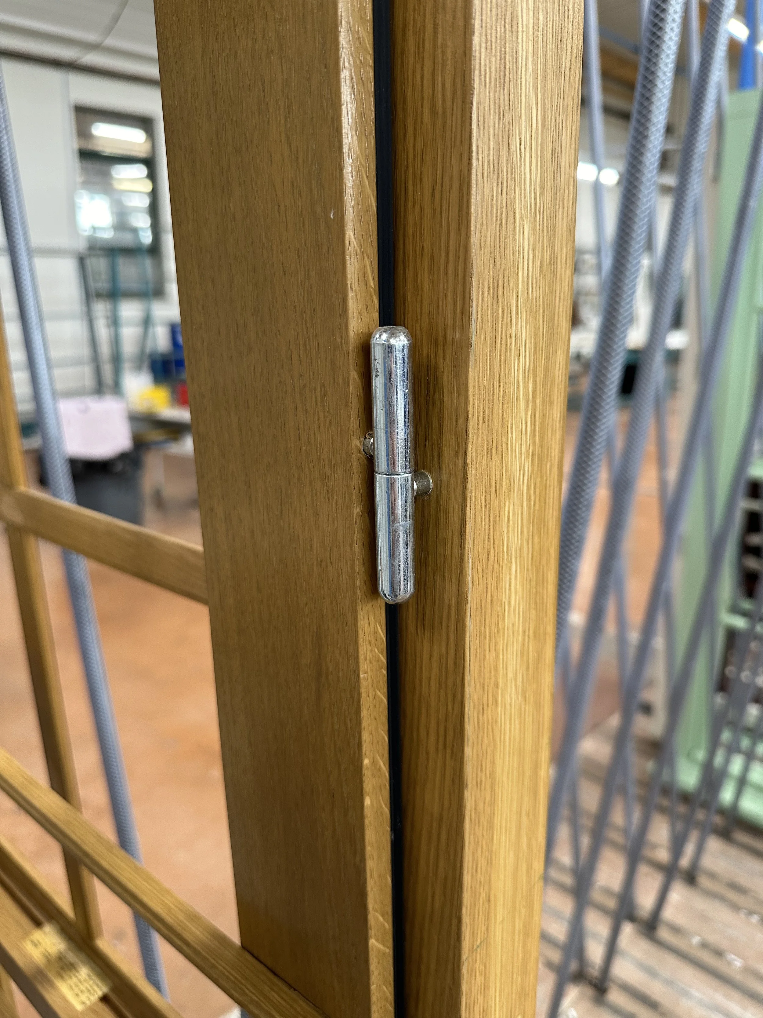 Maison Janneau Factory Tour Hinge Detail in A Wood Frame
