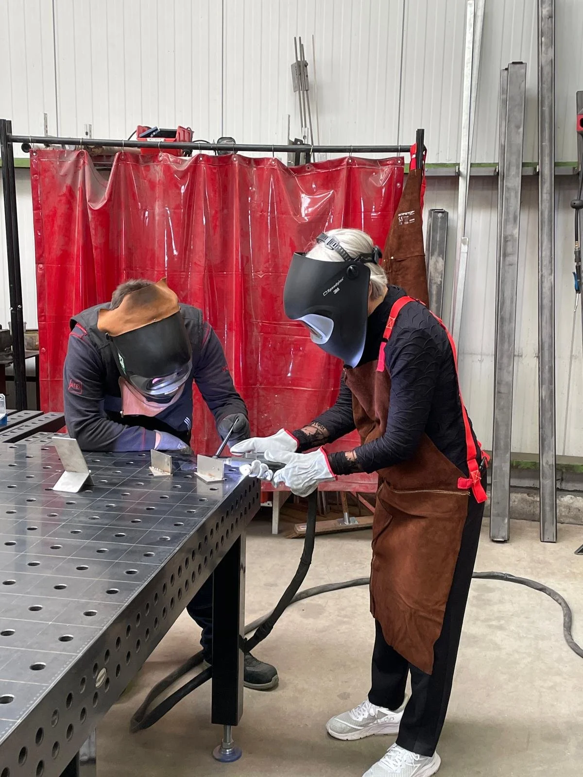 Maison Janneau Factory Tour Welder Assembling Steel Frame