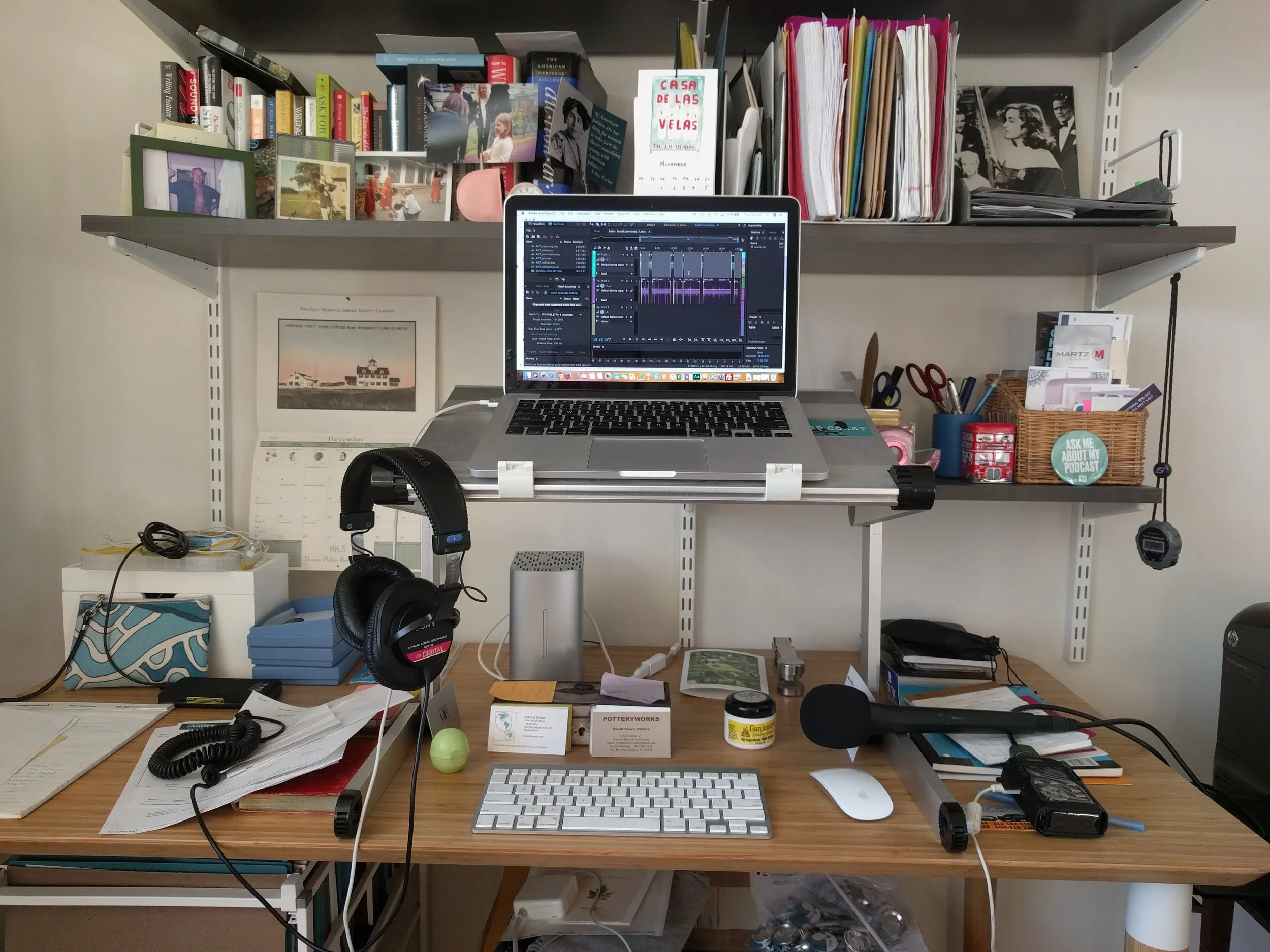 My desk in Brooklyn while I was working on this episode