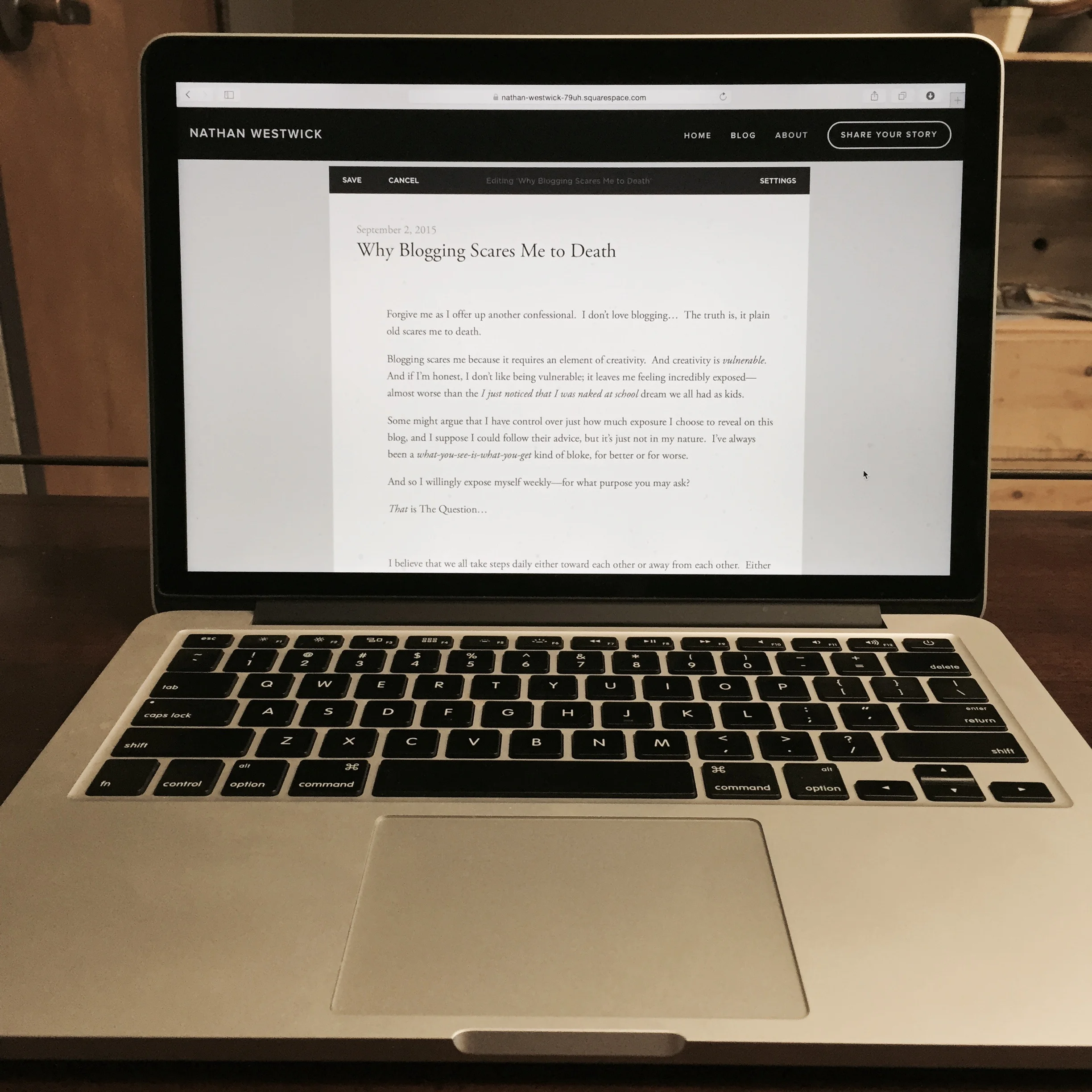 Why Blogging Scares Me to Death