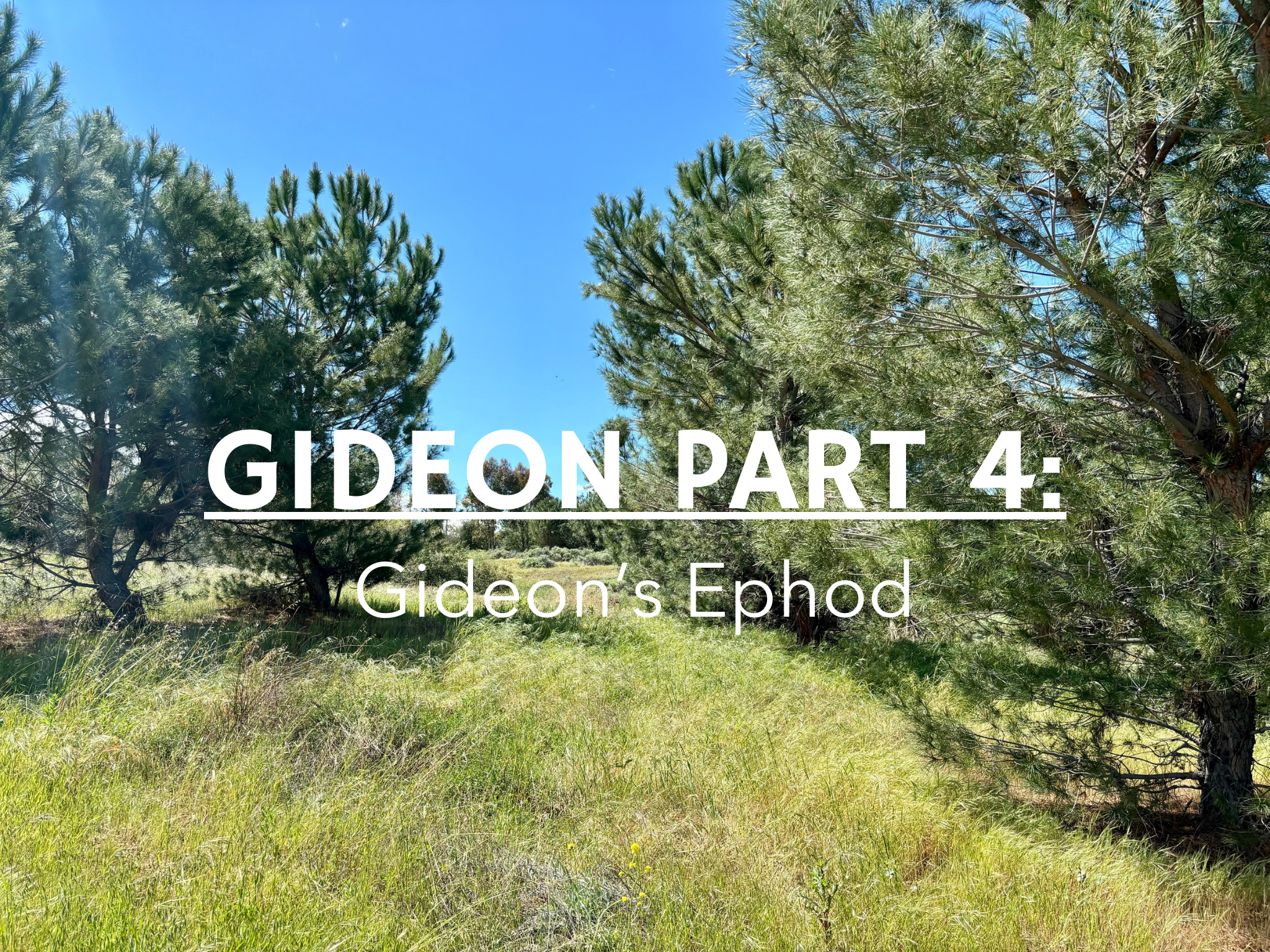 Gideon Part 4: Gideon’s Ephod