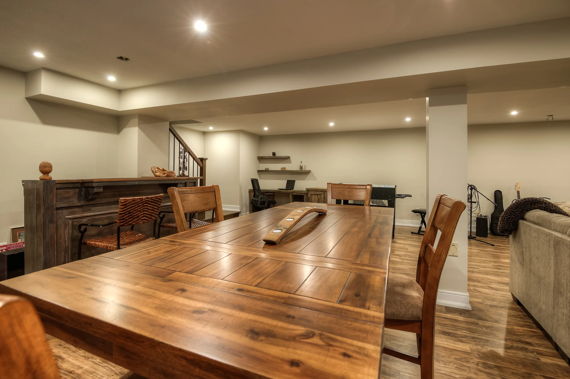 rustic basement