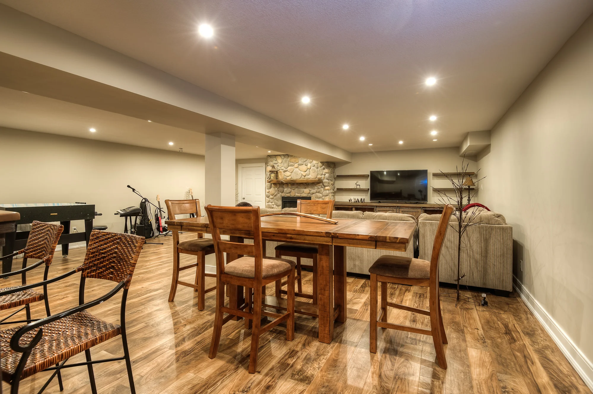 rustic basement
